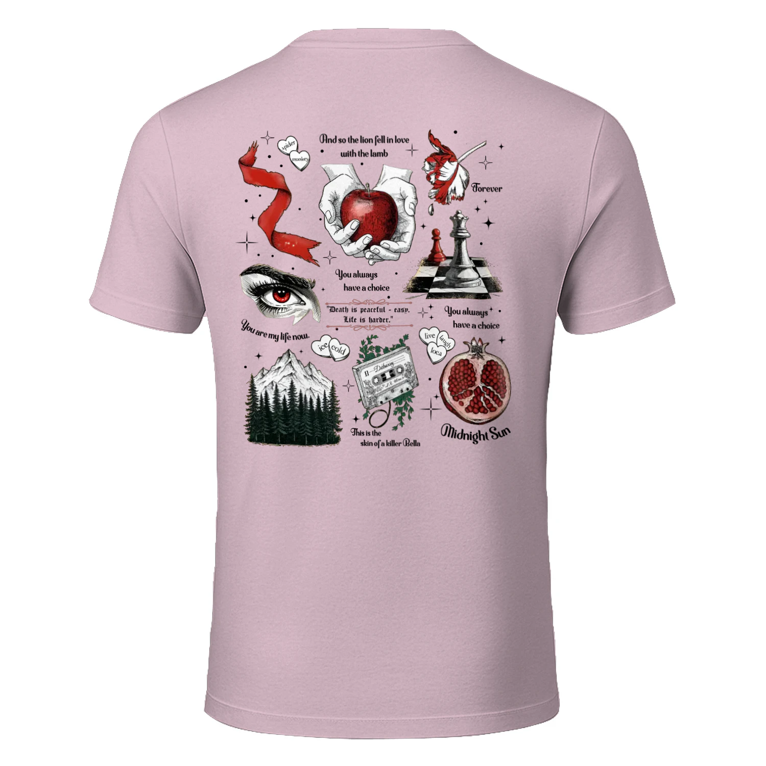 Twilight Series Heavy Cotton Light Colors T-shirt 2 Side, Young Adult Gildan Tee, Fantasy Romance Book Shirt, Book Lover Gifts
