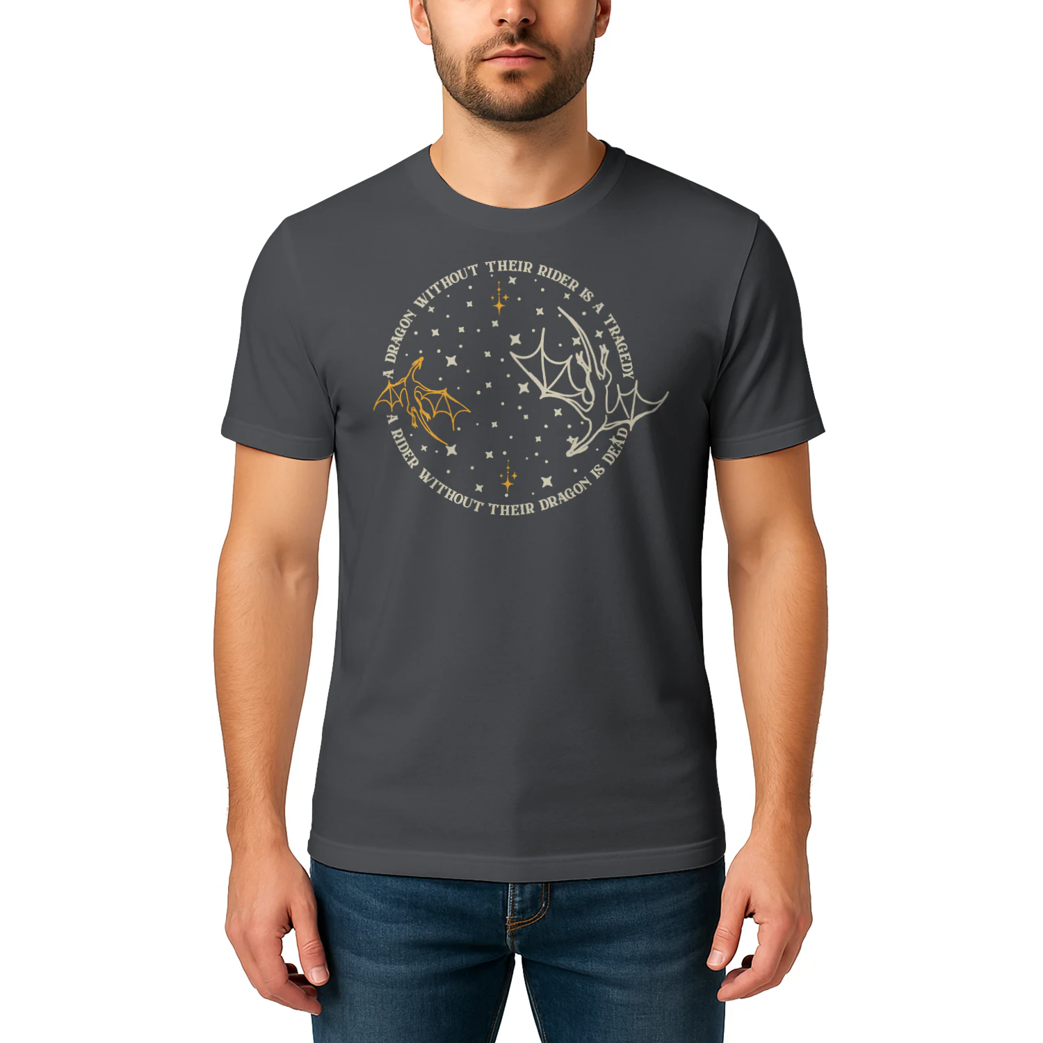 Fourth Wing Dragon Heavy Cotton Dark Colors T-shirt 2 Side, The Empyrean Series Gildan Tee, Fantasy Romance Book Shirt, Book Lover Gifts