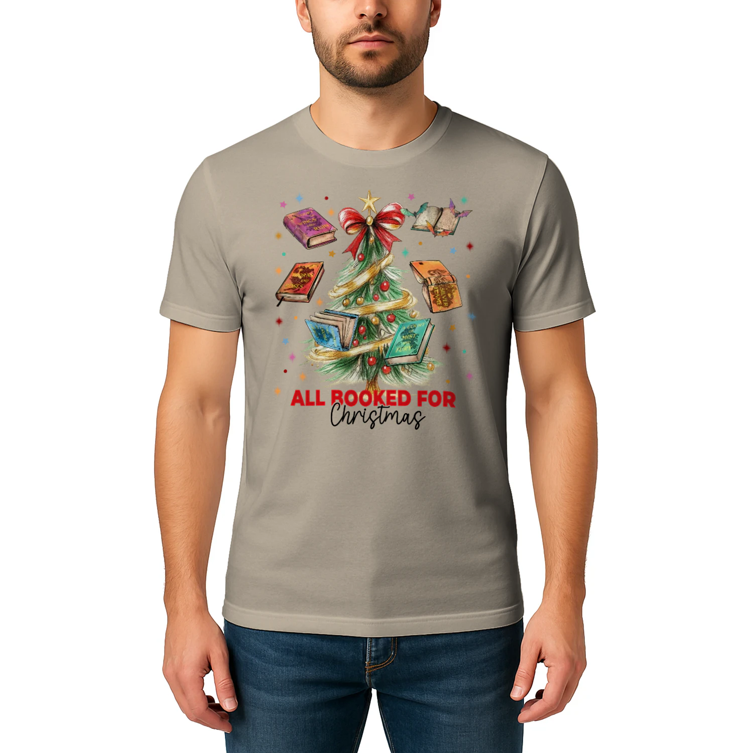All Booked For Christmas Heavy Cotton T-shirt 1 Side, Acotar Series Gildan Tee, Fantasy Romance Book Shirt, Book Lover Gifts