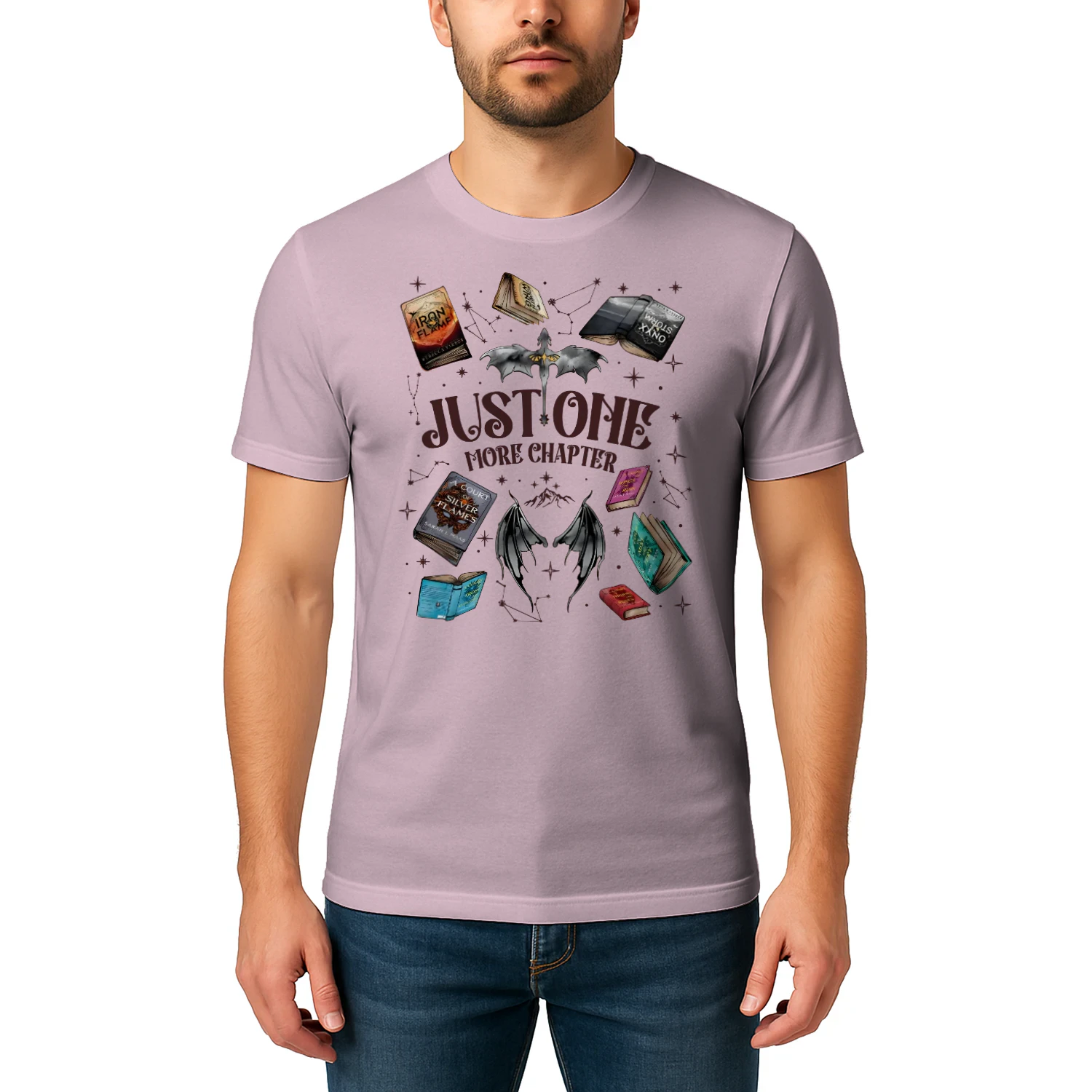Just One More Chapter Heavy Cotton Light Colors T-shirt 1 Side, Acotar Gildan Tee, Romantasy Shirt, Book Lover Gifts