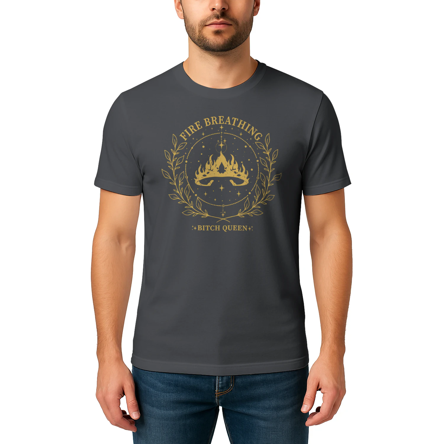 Fire Breathing Heavy Cotton Dark Colors T-shirt 2 Side, Throne of Glass Gildan Tee, Epic High Fantasy Book Shirt, Book Lover Gifts