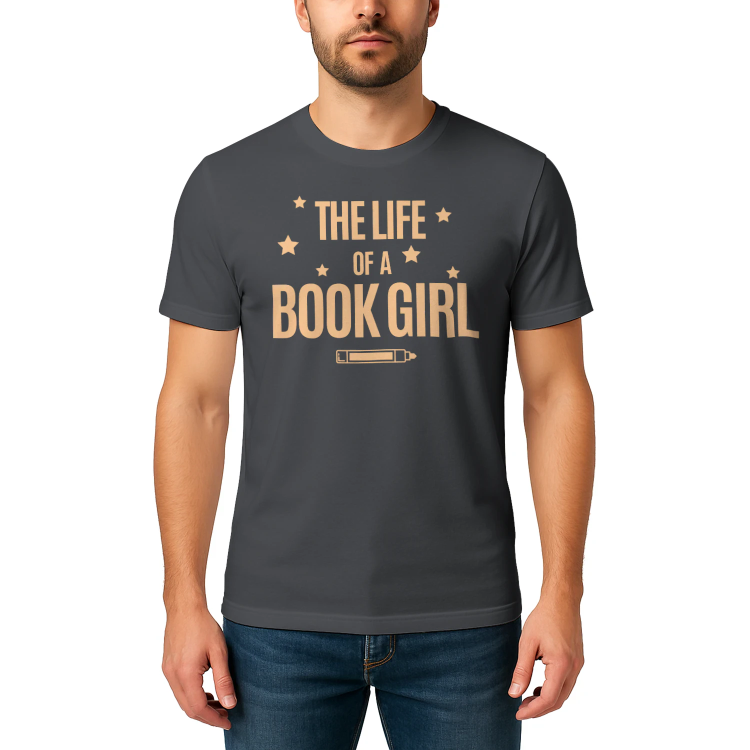 The Life Of A Book Girl V2 Heavy Cotton Dark Colors T-shirt 1 Side, World Tour Book Club Gildan Tee, Readers Club Shirt, Book Lover Gifts