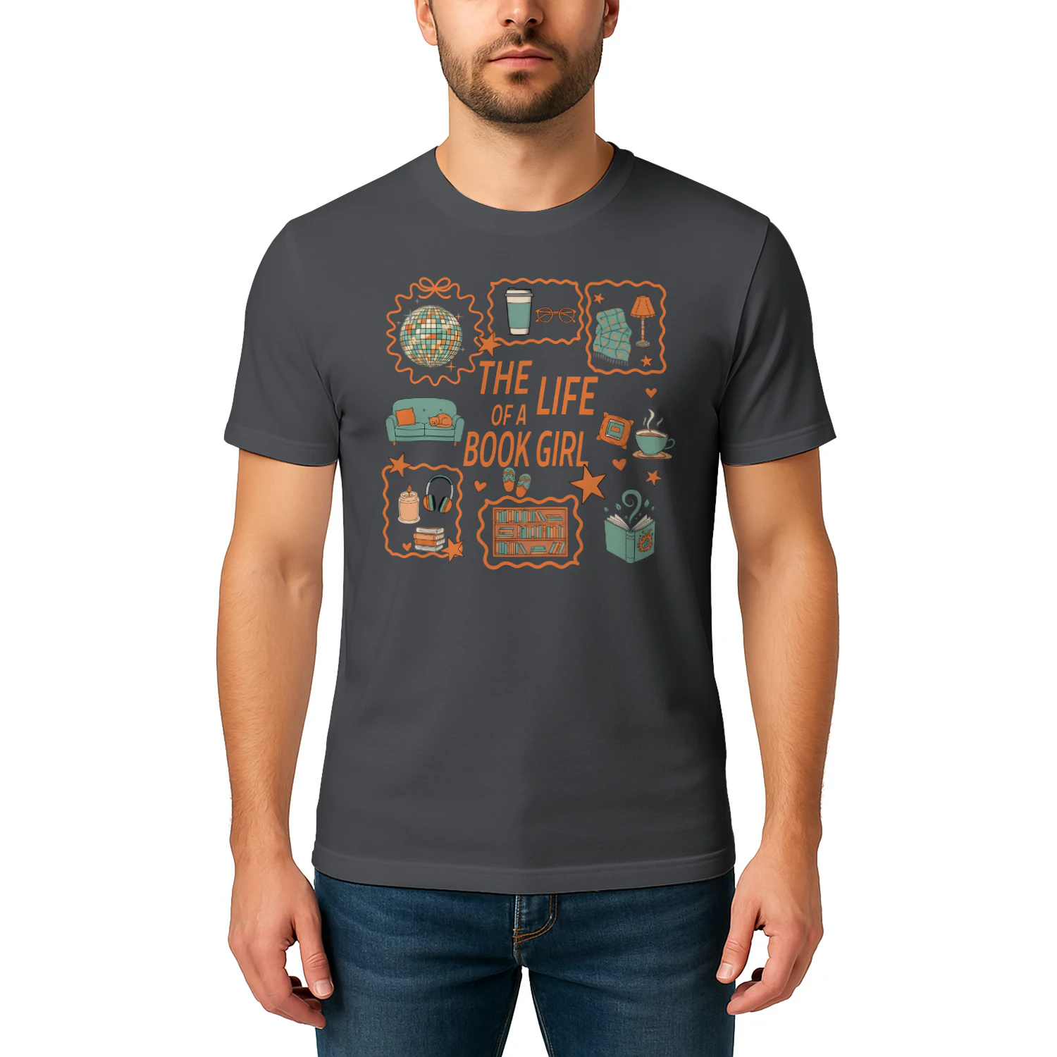 The Life Of A Book Girl Heavy Cotton Dark Colors T-shirt 1 Side, World Tour Book Club Gildan Tee, Readers Club Shirt, Book Lover Gifts