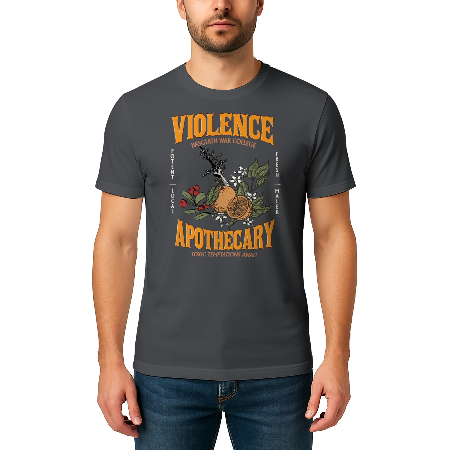 Violence Apothecary Heavy Cotton Dark Colors T-shirt 1 Side, The Apothecary Diaries Gildan Tee, Historical Fiction Book Shirt, Book Lover Gifts