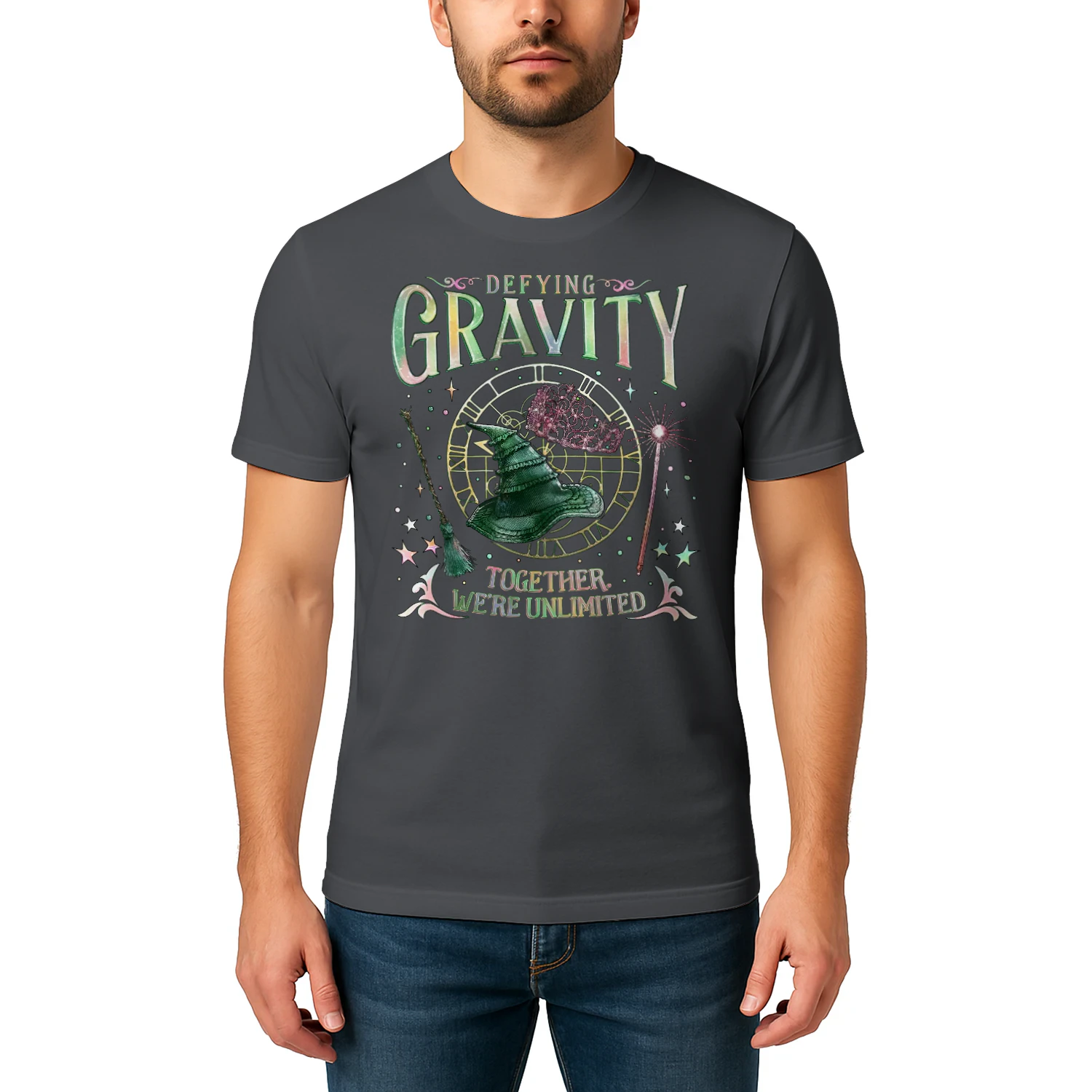 Wicked Witch of the West Heavy Cotton T-shirt 1 Side, Defying Gravity Tee, Political Fantasy Book Shirt, Book Lover Gifts