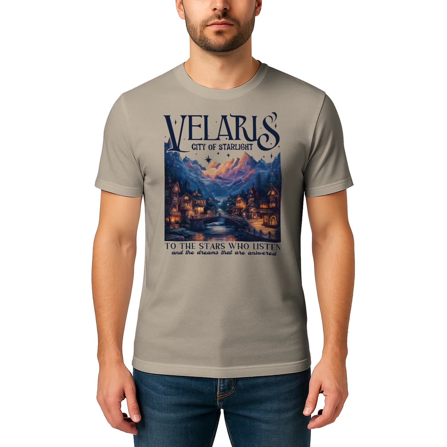 Velaris City Of Starlight Heavy Cotton Light Colors T-shirt 1 Side, Acotar Series Gildan Tee, Fantasy Romance Book Shirt, Book Lover Gifts