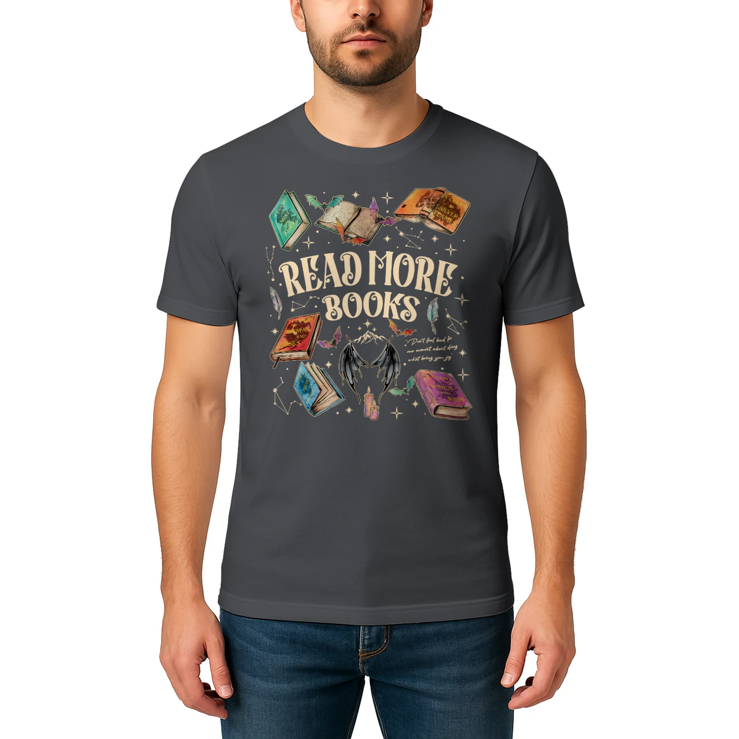 Read More Books Heavy Cotton Dark Colors T-shirt 2 Side, Acotar Gildan Tee, Romantasy Book Shirt, Book Lover Gifts