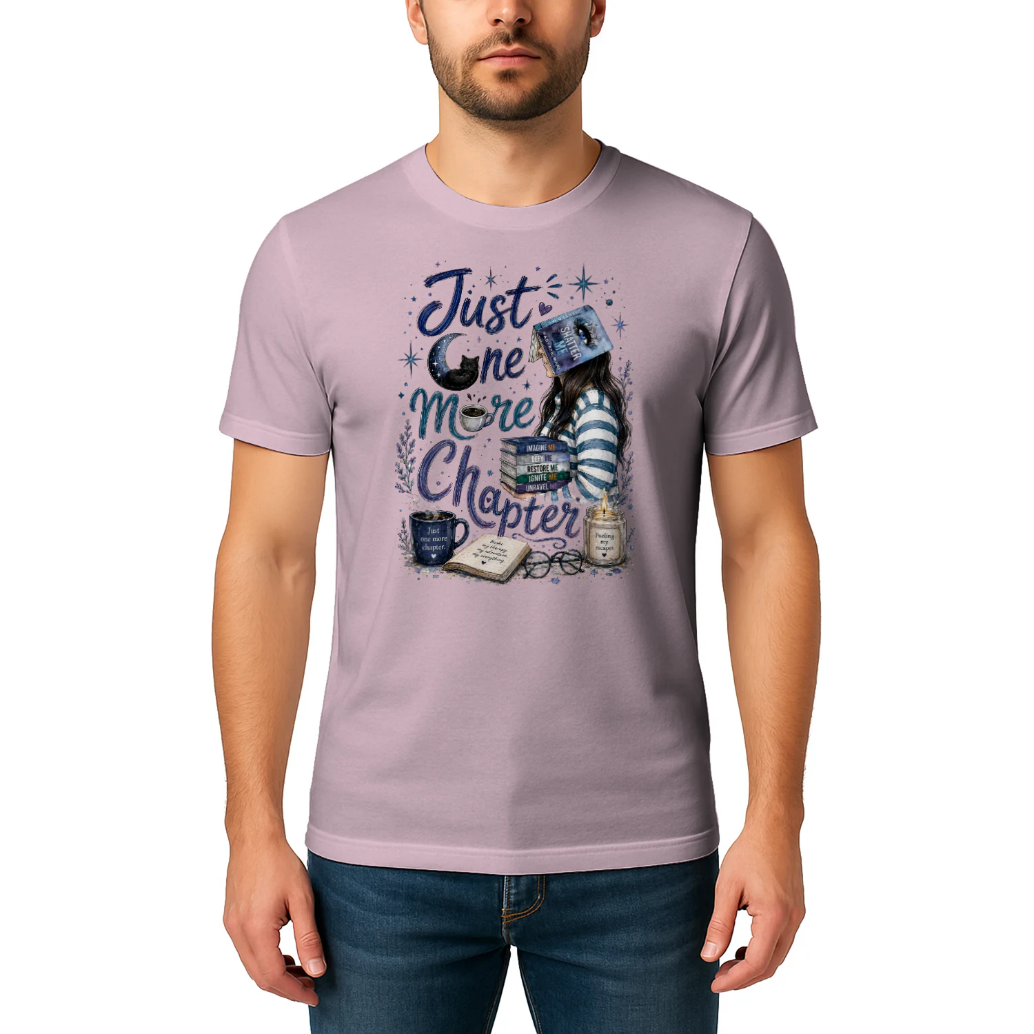 Just One More Chapter Heavy Cotton Light Colors T-shirt 1 Side, Shatter Me Gildan Tee, Romantasy Shirt, Book Lover Gifts