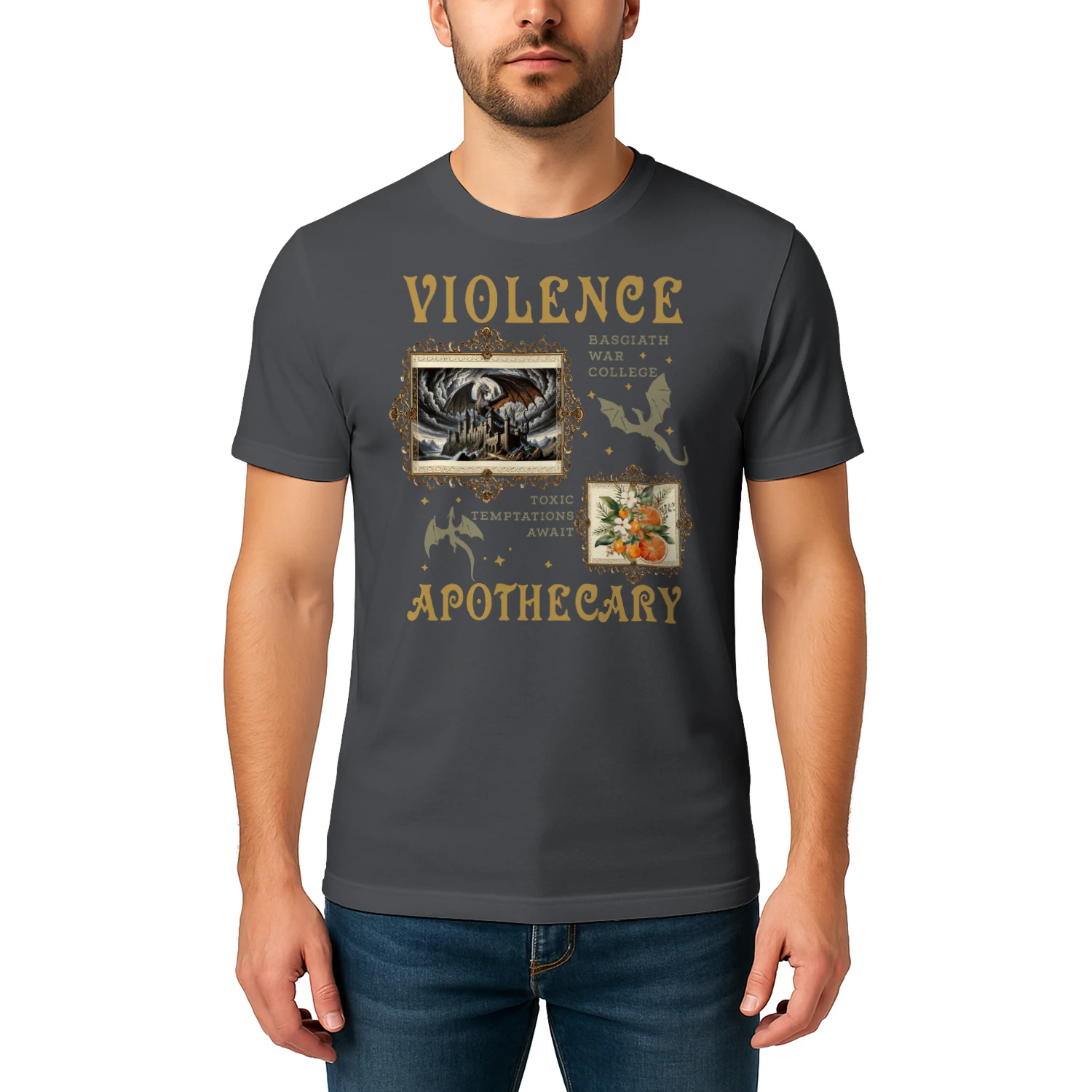 Violence Apothecary Heavy Cotton Dark Colors T-shirt 1 Side, The Apothecary Diaries Gildan Tee, Historical Fiction Book Shirt, Book Lover Gifts