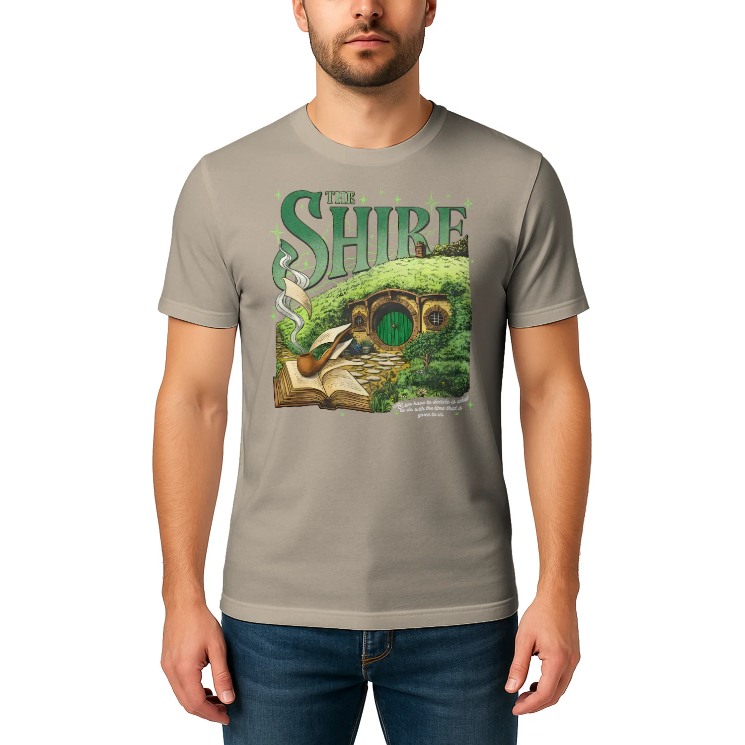 The Shire Heavy Cotton T-shirt 1 Side, The Lord Of The Rings Gildan Tee, Epic Fantasy Book Shirt, Book Lover Gifts