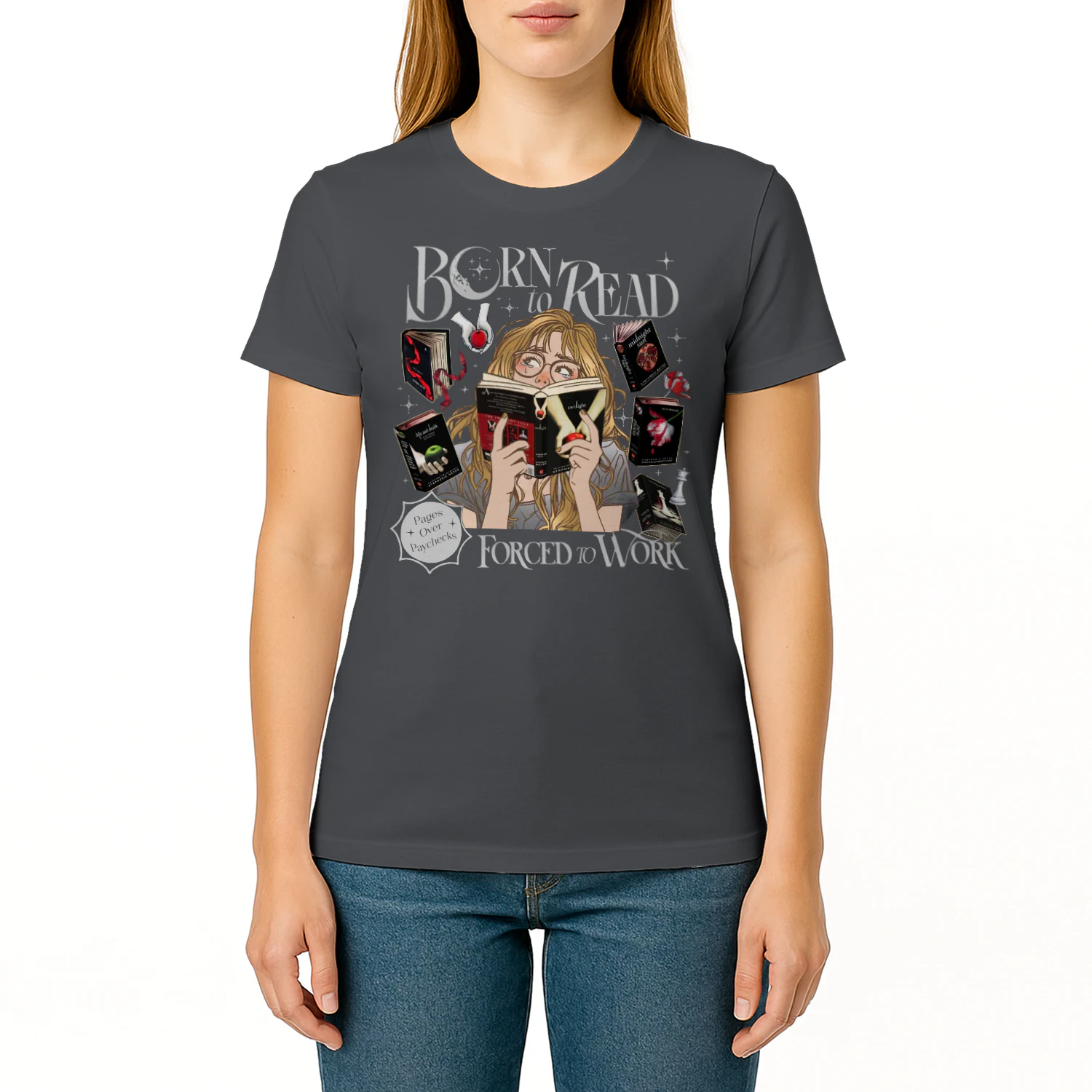 Twilight Series Heavy Cotton Dark Colors T-shirt 2 Side, Young Adult Gildan Tee, Fantasy Romance Book Shirt, Book Lover Gifts