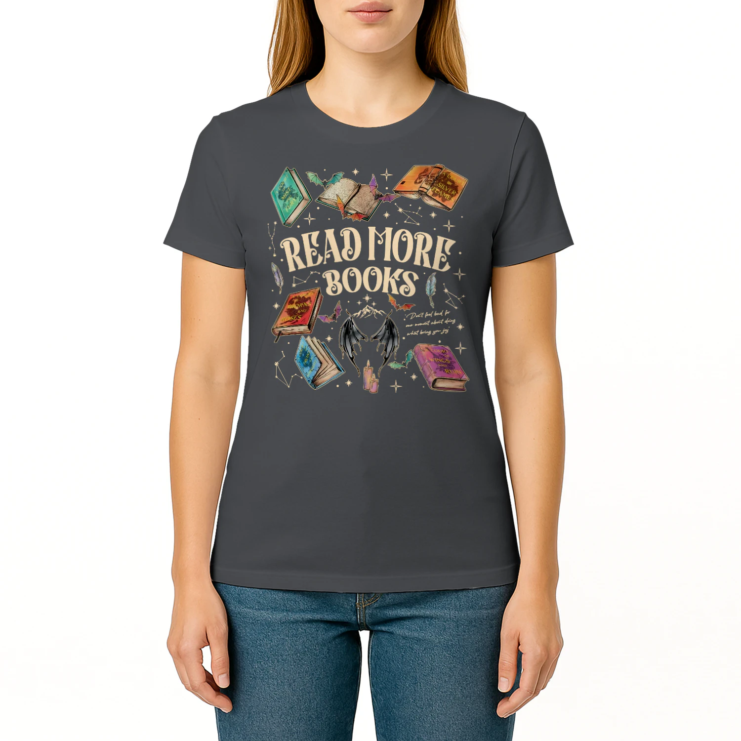 Read More Books Heavy Cotton Dark Colors T-shirt 2 Side, ACOTAR Gildan Tee, Fantasy Romance Book Shirt, Book Lover Gifts