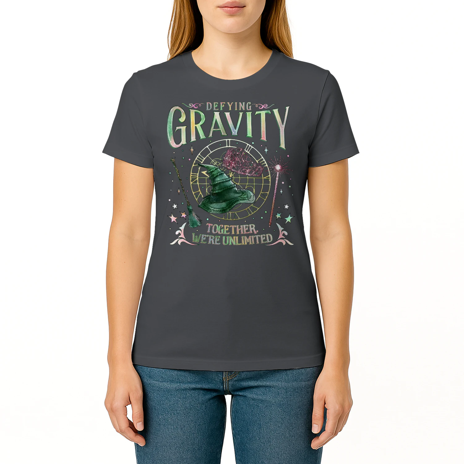 Wicked Witch of the West Heavy Cotton T-shirt 1 Side, Defying Gravity Tee, Political Fantasy Book Shirt, Book Lover Gifts