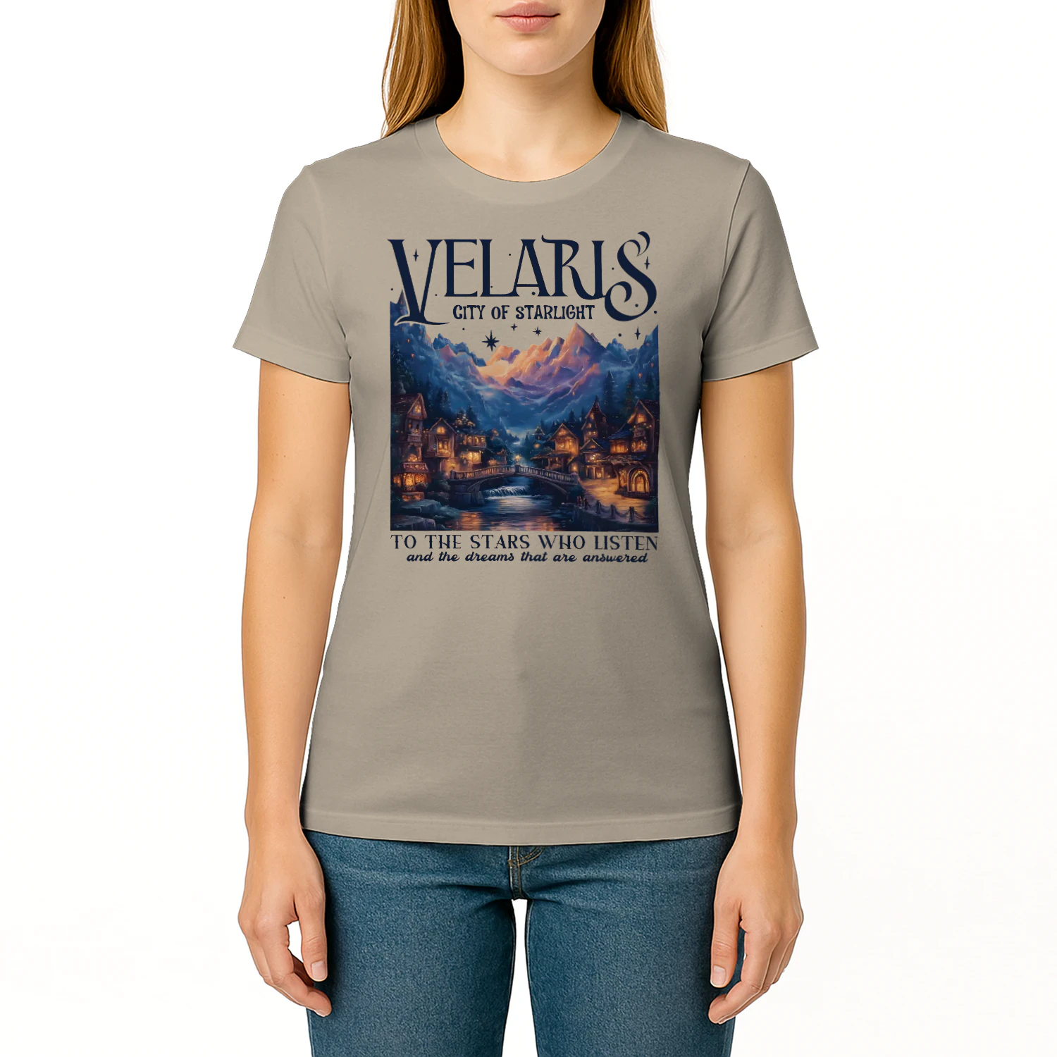 Velaris City Of Starlight Heavy Cotton Light Colors T-shirt 1 Side, Acotar Series Gildan Tee, Fantasy Romance Book Shirt, Book Lover Gifts