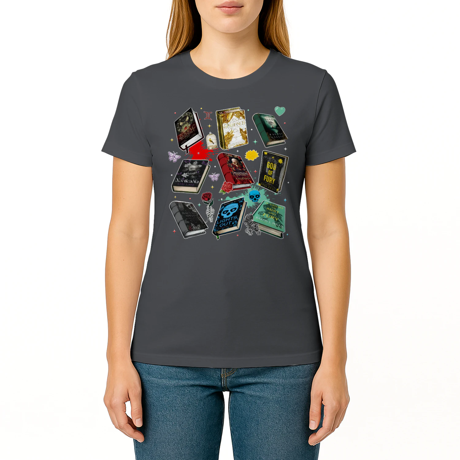 Romantasy Book Heavy Cotton T-shirt 1 Side, Classic Literature Gildan Tee, Young Adult Book Shirt, Book Lover Gifts
