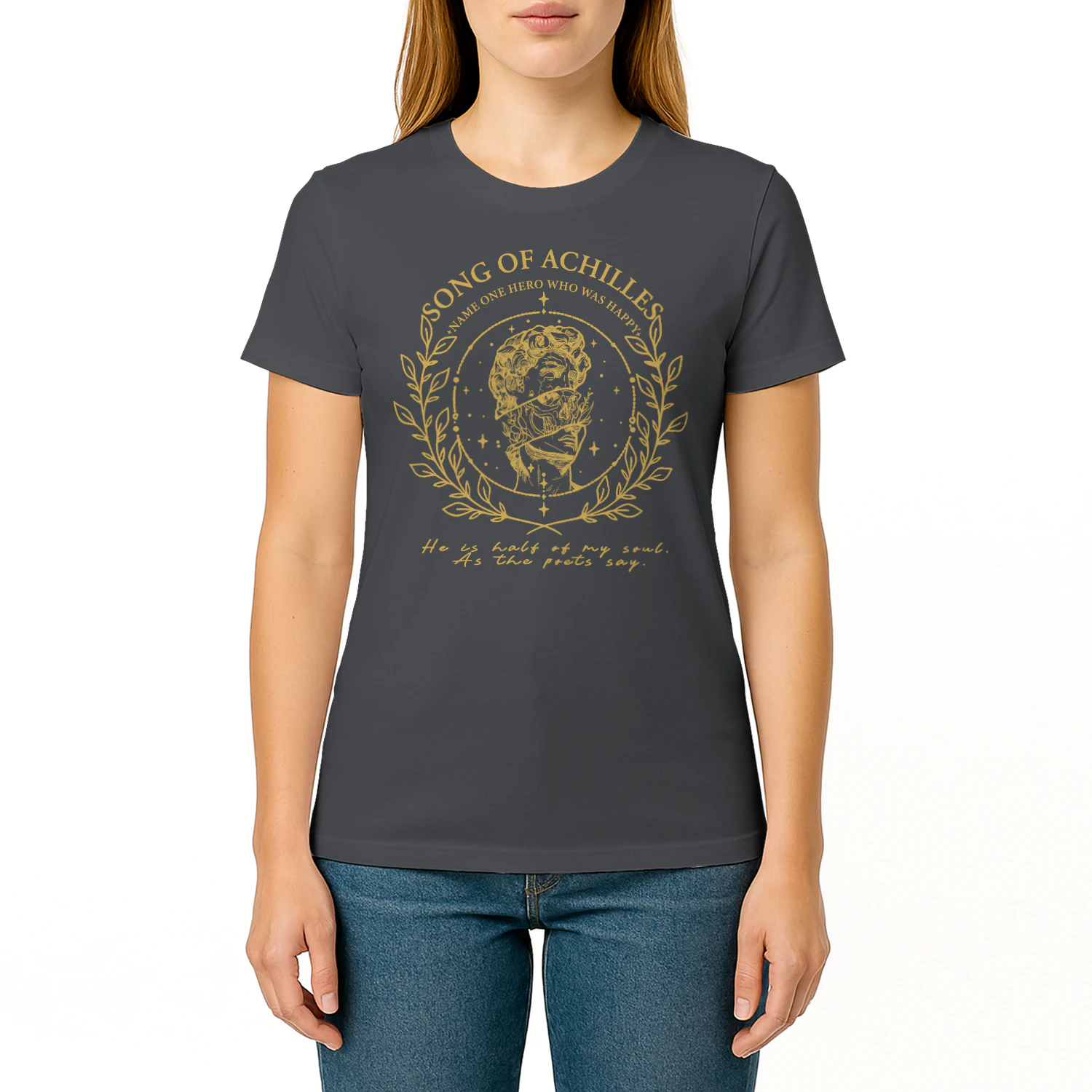 The Song of Achilles Heavy Cotton Dark Colors T-shirt 2 Side, Classic Retellings Gildan Tee, Mythological Retellings Book Shirt, Book Lover Gifts