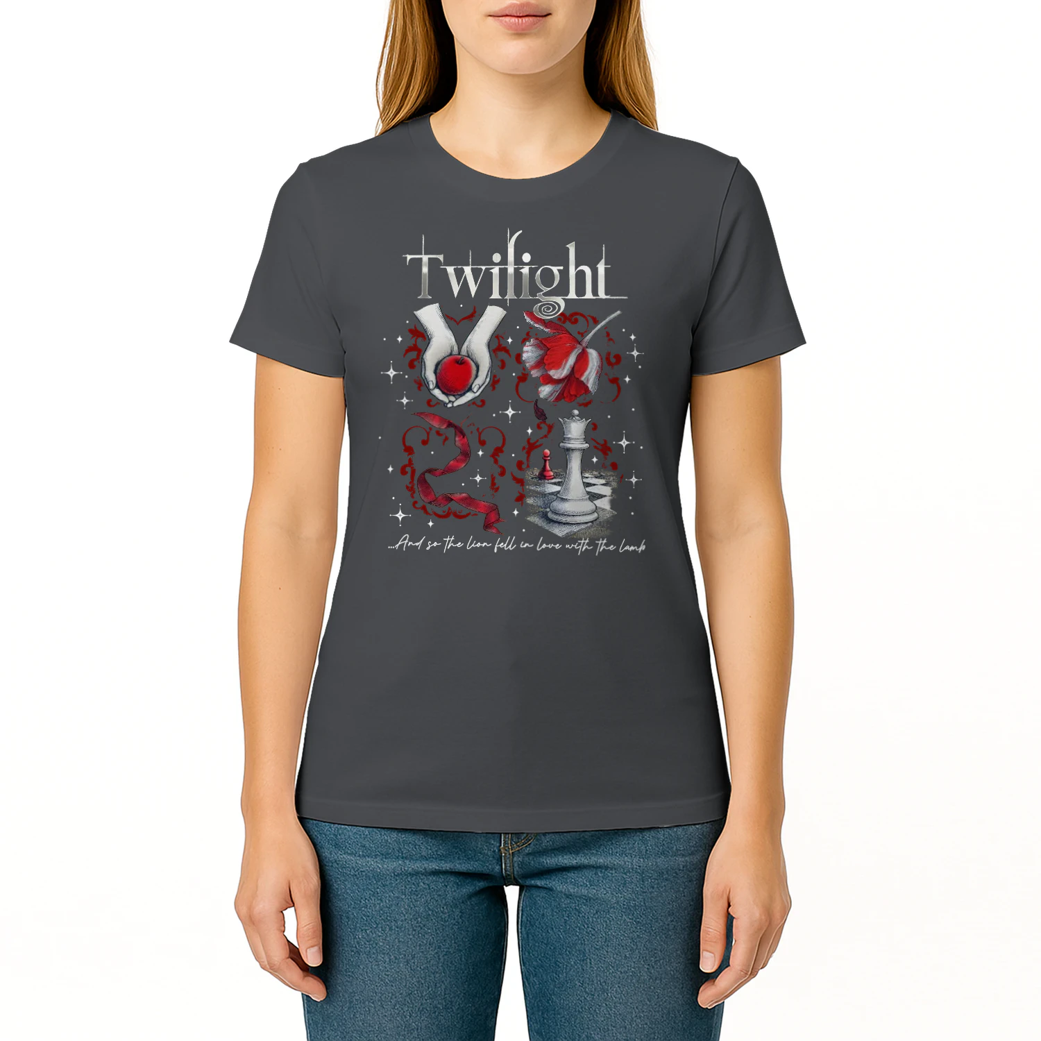Twilight Series Heavy Cotton Dark Colors T-shirt 2 Side, Young Adult Gildan Tee, Fantasy Romance Book Shirt, Book Lover Gifts