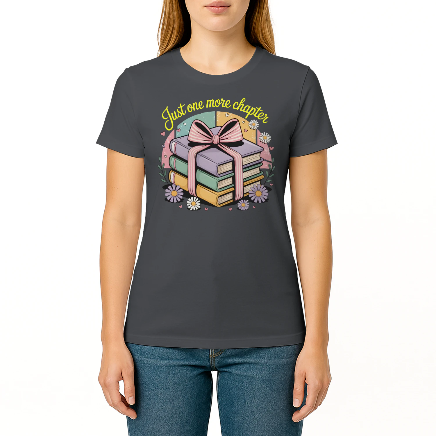 Just One More Chapter V2 Heavy Cotton Dark Colors T-shirt 1 Side, Book Club Gildan Tee, Readers Club Shirt, Book Lover Gifts
