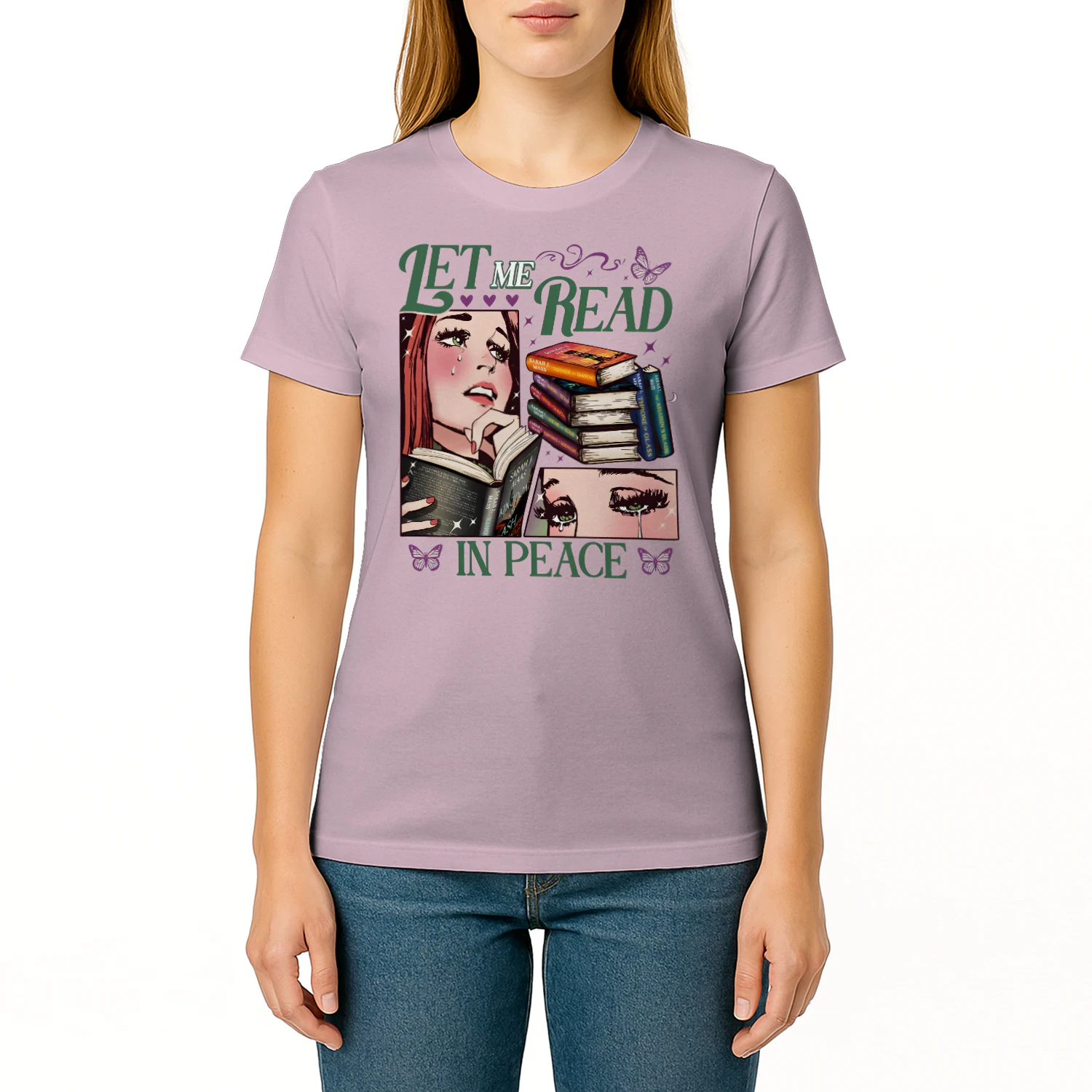 Let Me Read In Piece Heavy Cotton Light Colors T-shirt 1 Side, Book Club Gildan Tee, Readers Club Shirt, Book Lover Gifts