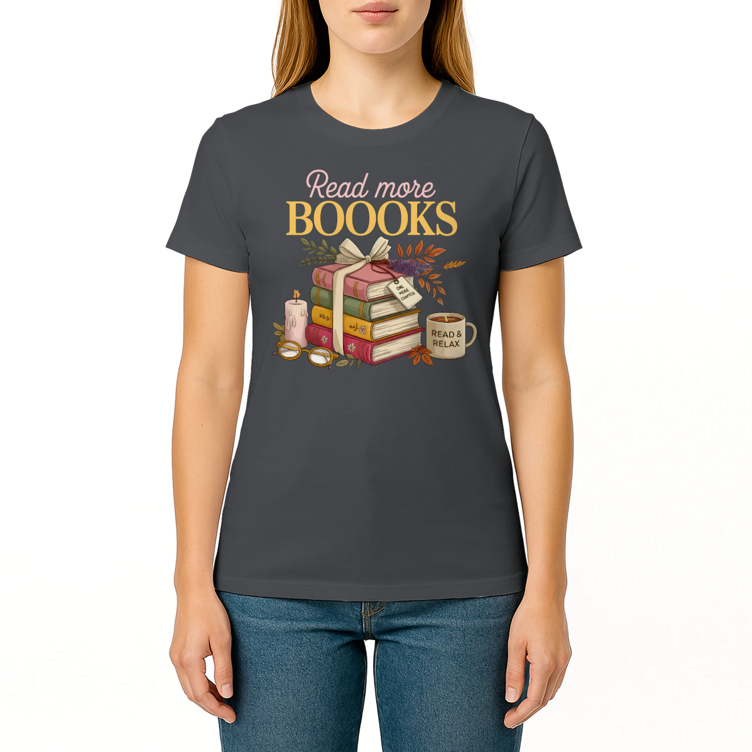 Read More Books Heavy Cotton Dark Colors T-shirt 1 Side, Book Club Gildan Tee, Readers Club Shirt, Book Lover Gifts