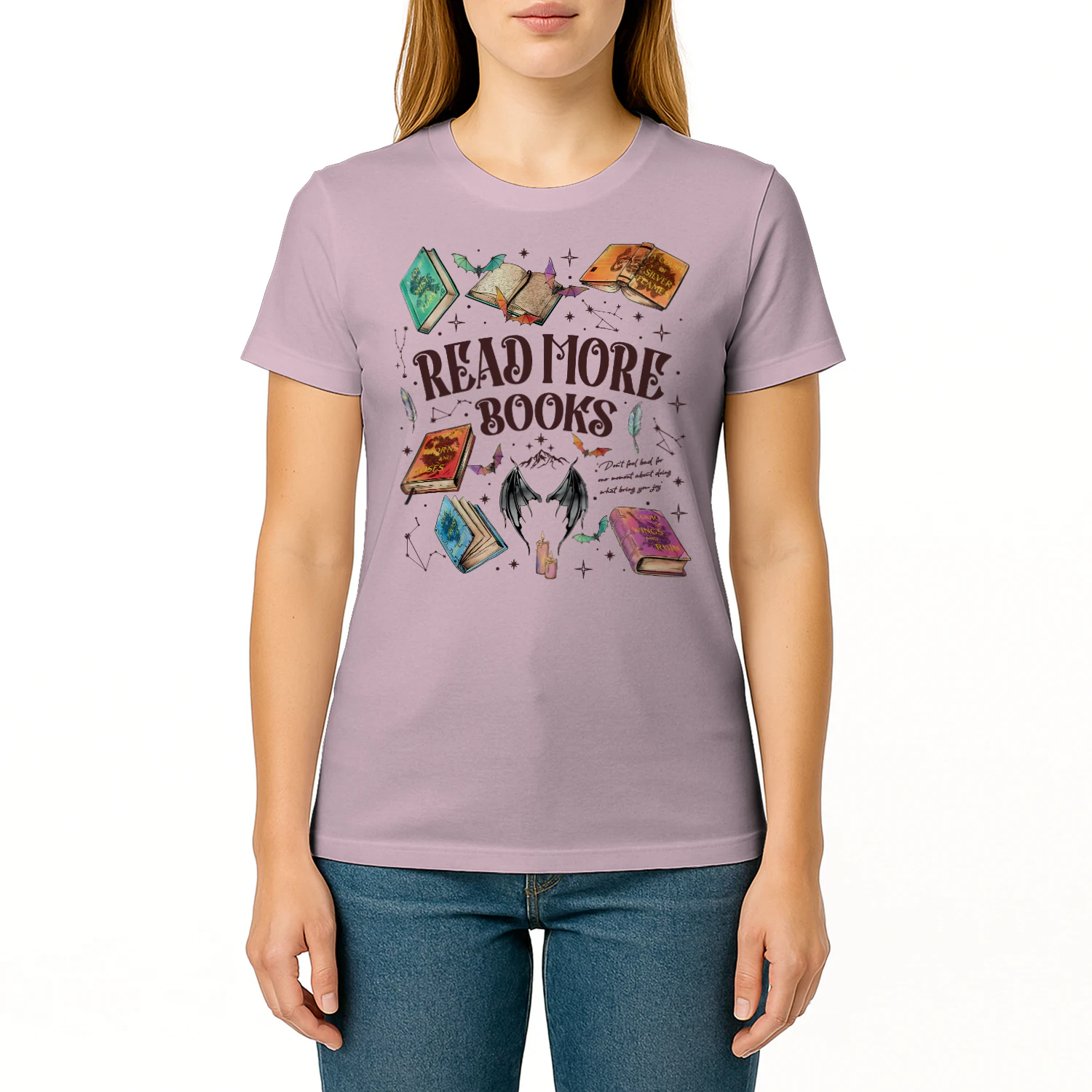 Read More Books Heavy Cotton Light Colors T-shirt 2 Side, ACOTAR Gildan Tee, Fantasy Romance Book Shirt, Book Lover Gifts