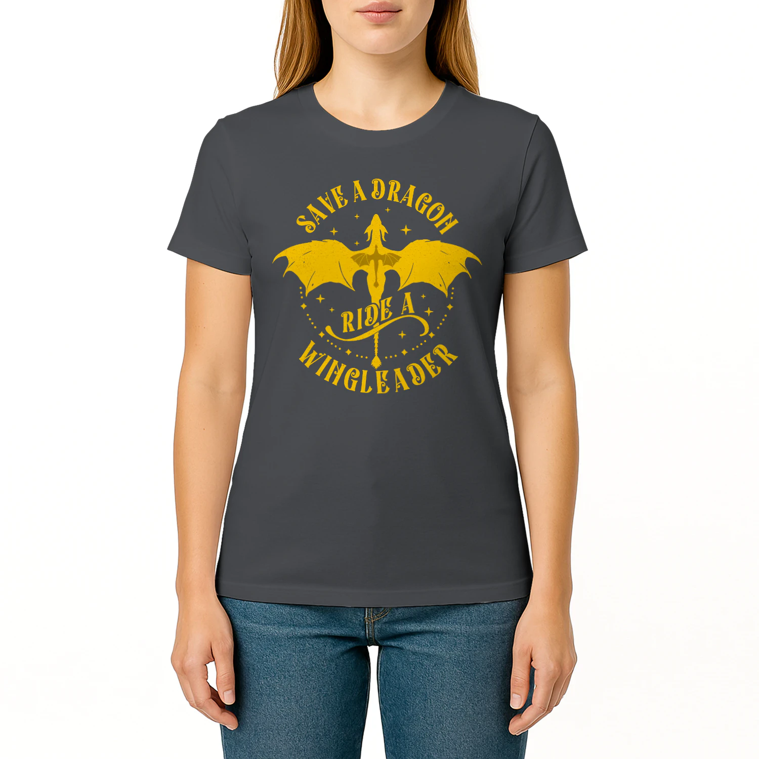 Ride A Wingleader Heavy Cotton Shirt 2 Side, Fourth Wing Tee, Romantasy Shirt, Book Lover Gifts