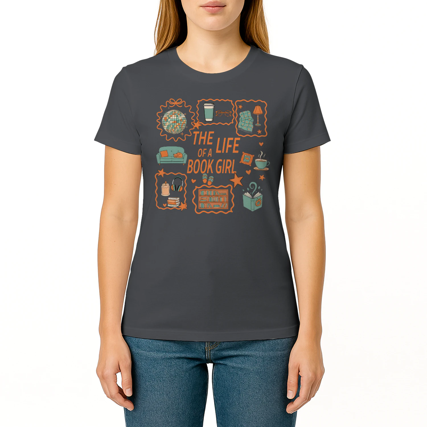 The Life Of A Book Girl Heavy Cotton Dark Colors T-shirt 1 Side, World Tour Book Club Gildan Tee, Readers Club Shirt, Book Lover Gifts