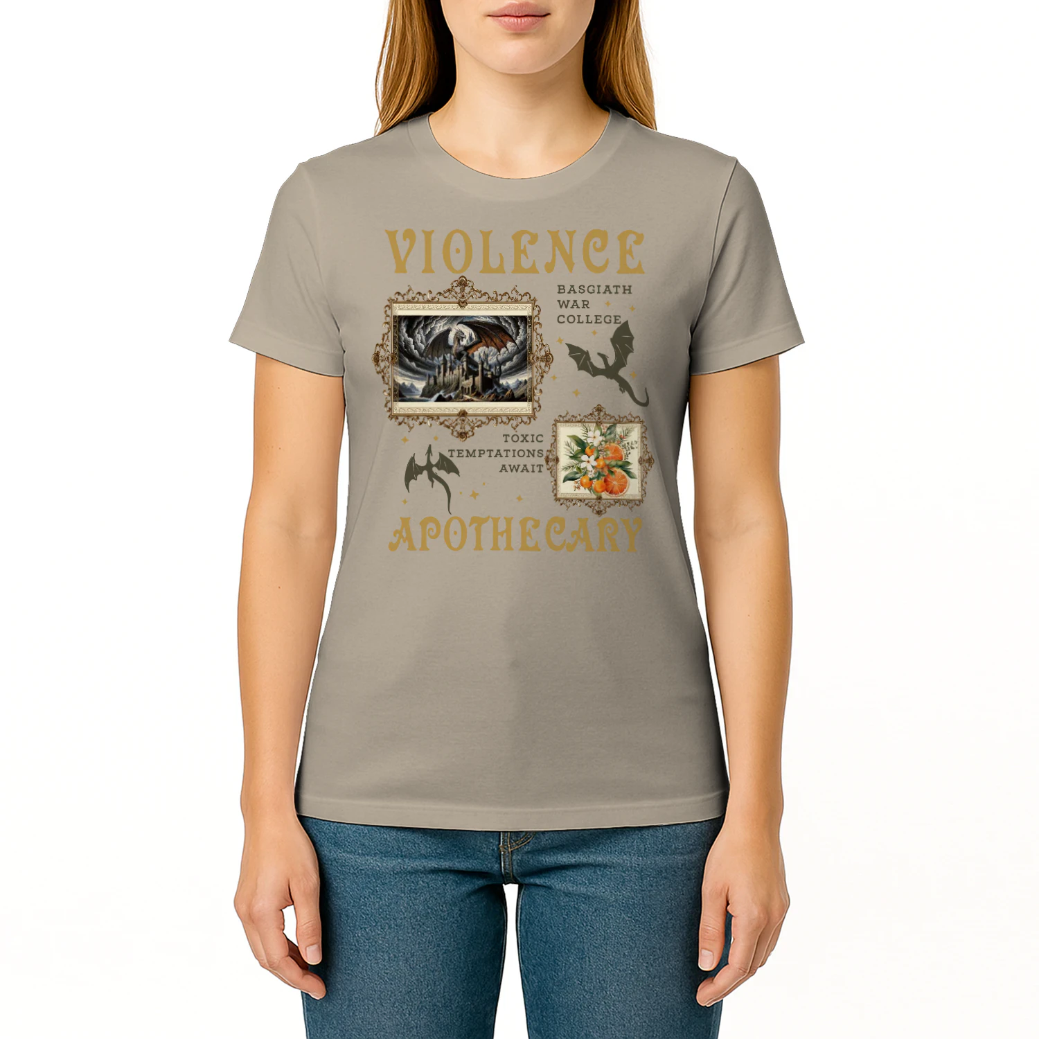 Violence Apothecary Heavy Cotton Light Colors T-shirt 1 Side, The Apothecary Diaries Gildan Tee, Historical Fiction Book Shirt, Book Gifts