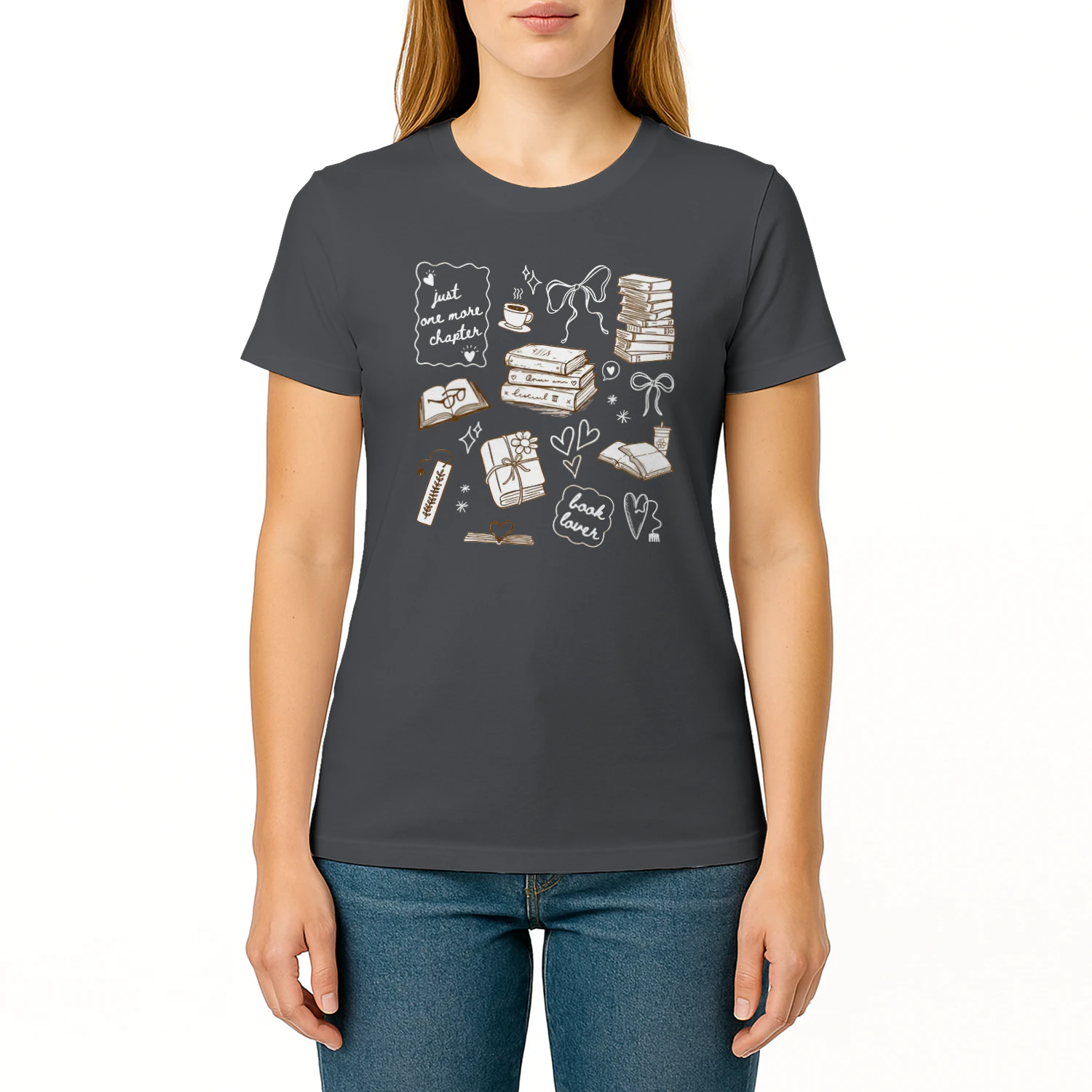 Just One More Chapter Heavy Cotton Dark Colors T-shirt 1 Side, Book Club Gildan Tee, Readers Club Shirt, Book Lover Gifts