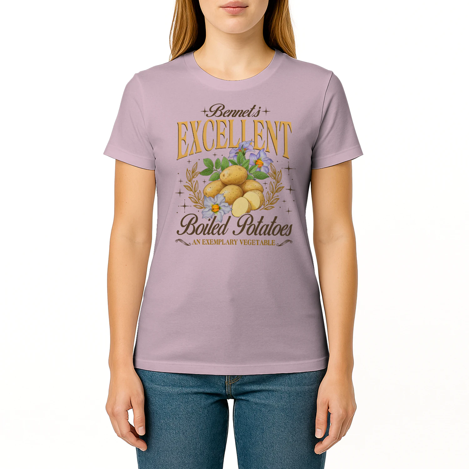 Exemplary Vegetable Heavy Cotton Light Colors T-shirt 1 Side, Pride and Prejudice Gildan Tee, Classic Literature Shirt, Book Lover Gifts