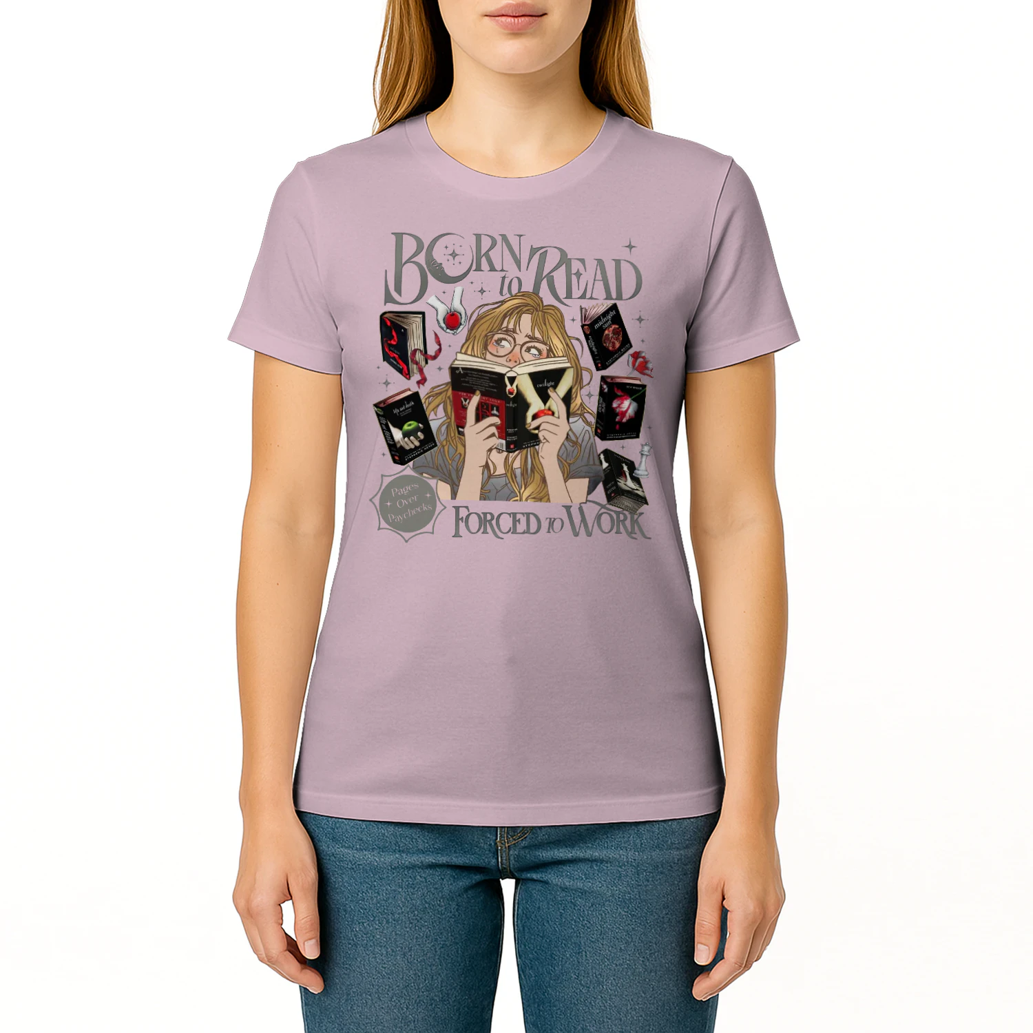 Twilight Series Heavy Cotton Light Colors T-shirt 2 Side, Young Adult Gildan Tee, Fantasy Romance Book Shirt, Book Lover Gifts