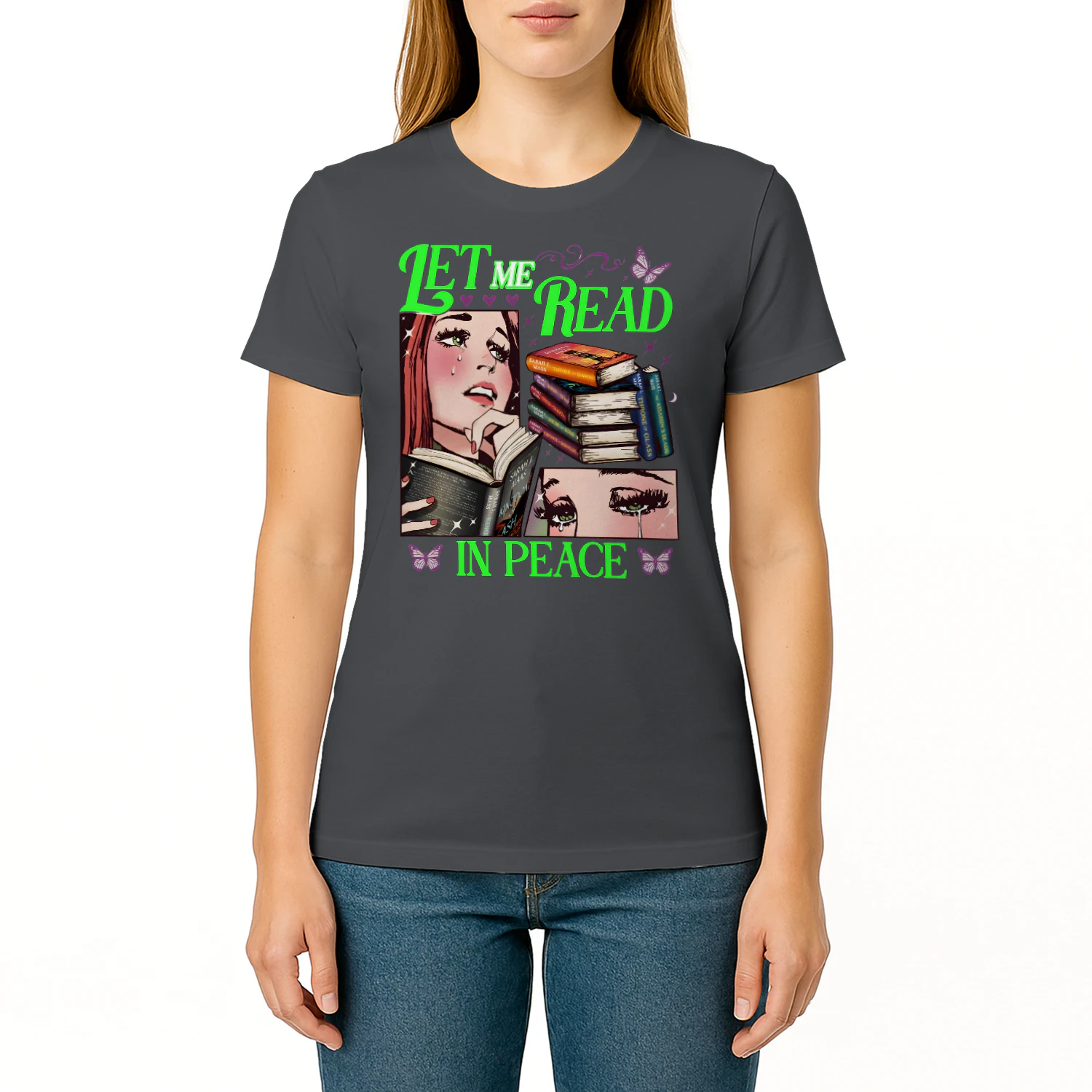Let Me Read In Piece Heavy Cotton Dark Colors T-shirt 1 Side, Book Club Gildan Tee, Readers Club Shirt, Book Lover Gifts