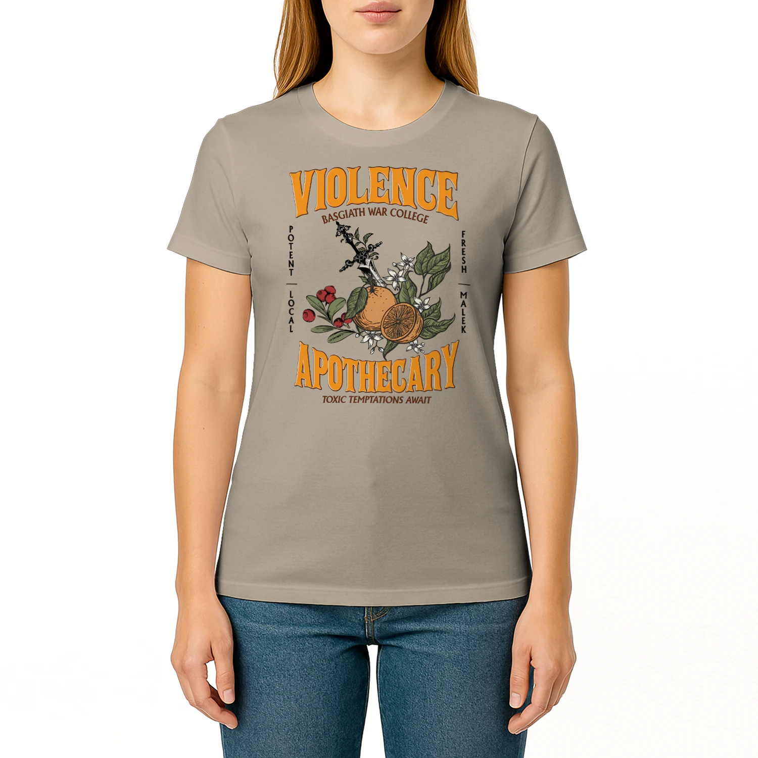 Violence Apothecary Heavy Cotton Light Colors T-shirt 1 Side, The Apothecary Diaries Gildan Tee, Historical Fiction Book Shirt, Book Gifts