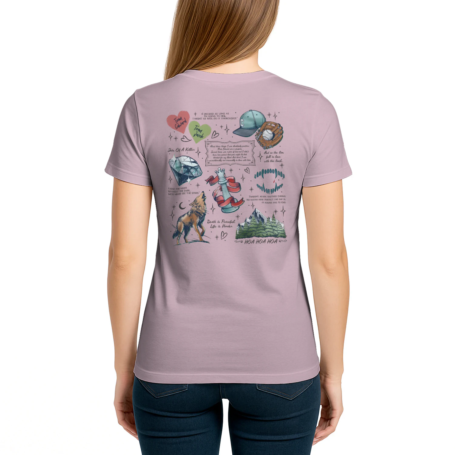 Twilight Series Heavy Cotton Light Colors T-shirt 2 Side, Young Adult Gildan Tee, Fantasy Romance Book Shirt, Book Lover Gifts