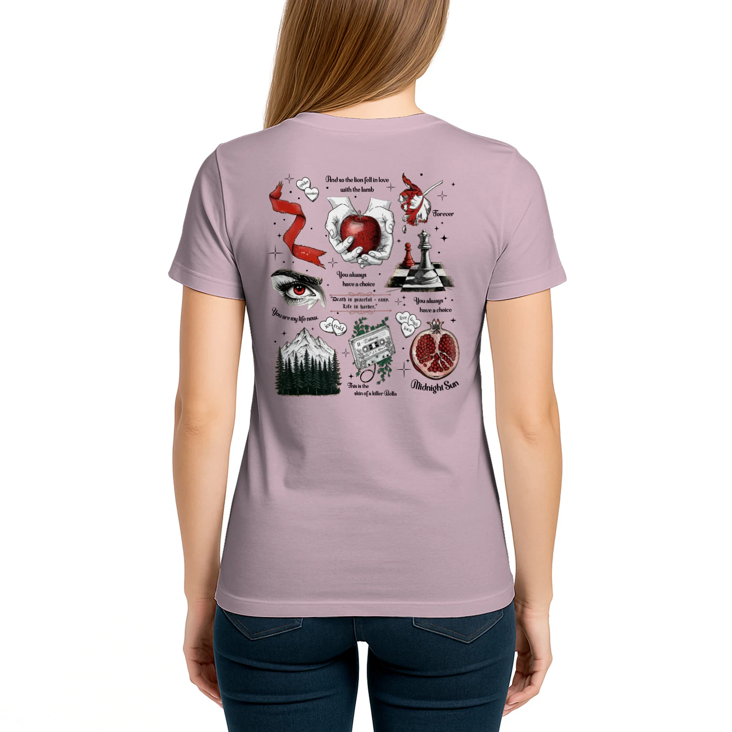 Twilight Series Heavy Cotton Light Colors T-shirt 2 Side, Young Adult Gildan Tee, Fantasy Romance Book Shirt, Book Lover Gifts