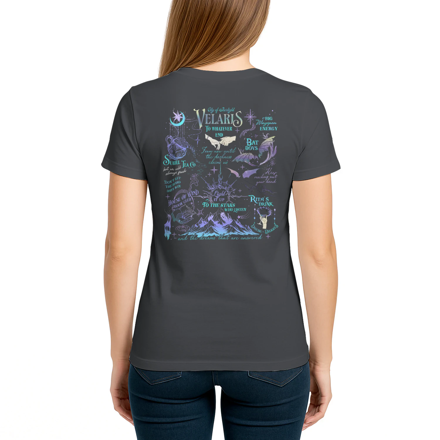 Velaris Acotar Heavy Cotton Dark Colors T-shirt 2 Side, City Of Starlight Gildan Tee, Romantasy Readers Shirt, Book Lover Gifts
