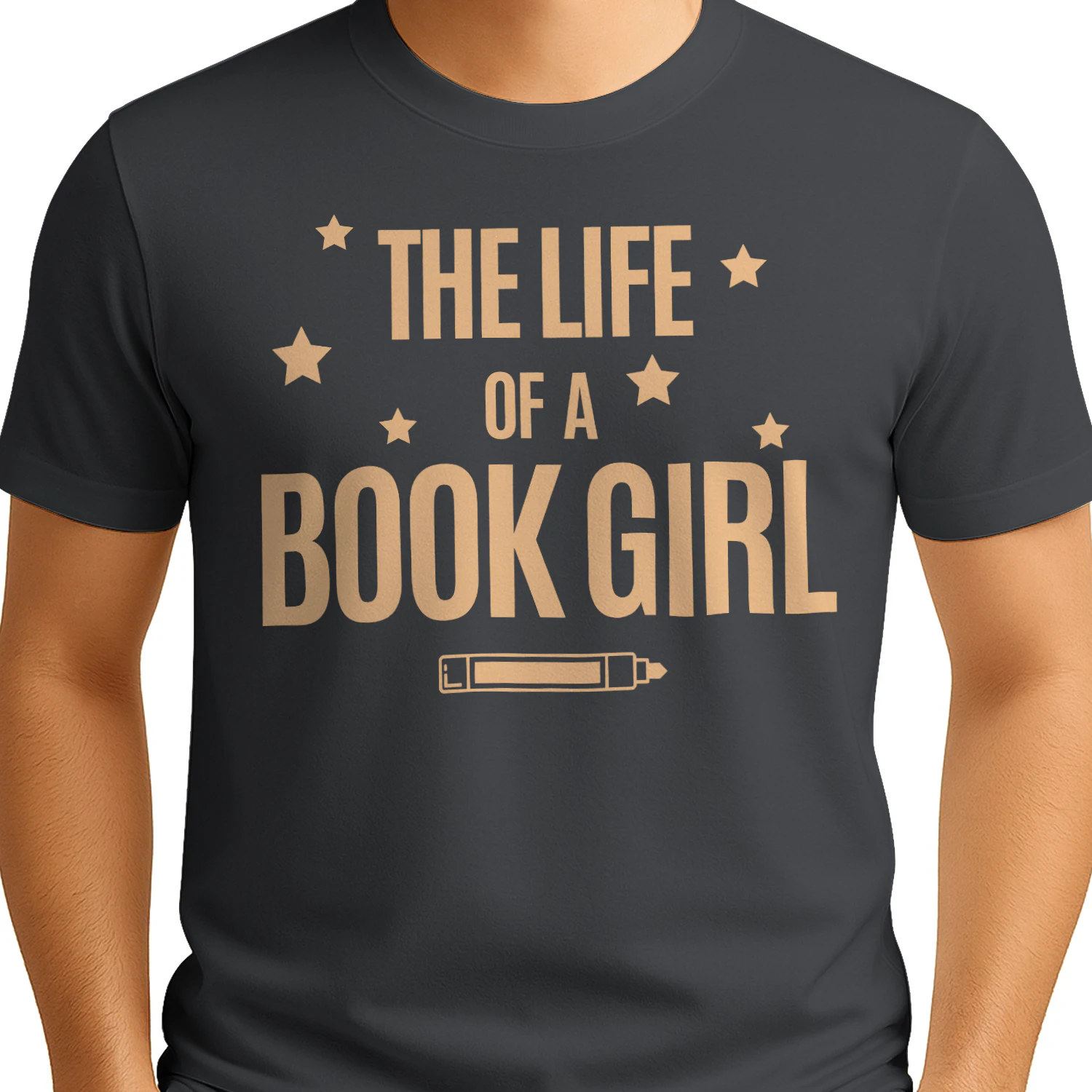 The Life Of A Book Girl V2 Heavy Cotton Dark Colors T-shirt 1 Side, World Tour Book Club Gildan Tee, Readers Club Shirt, Book Lover Gifts