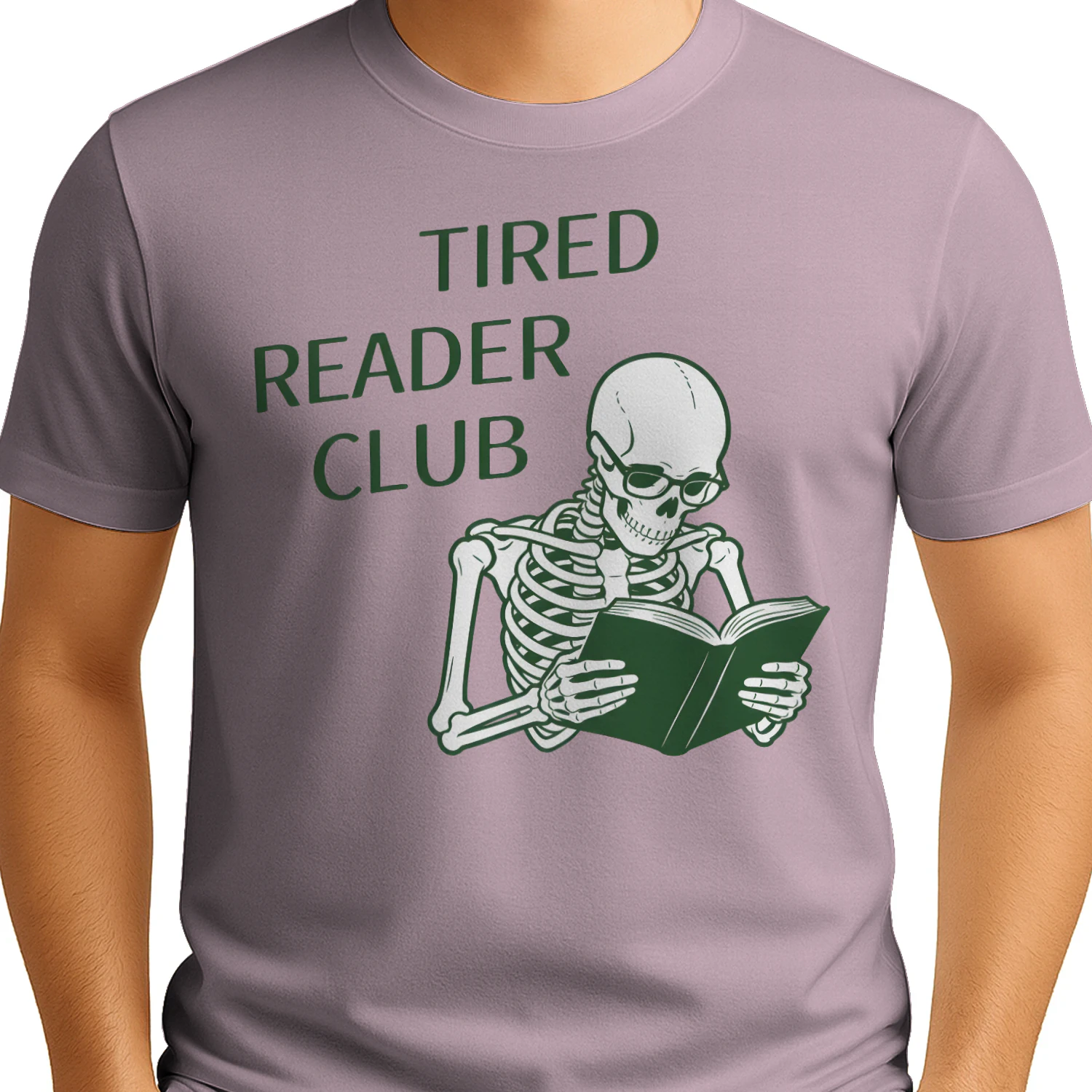 Tired Reader Club Heavy Cotton Light Colors T-shirt 1 Side, Book Club Gildan Tee, Readers Club Shirt, Book Lover Gifts