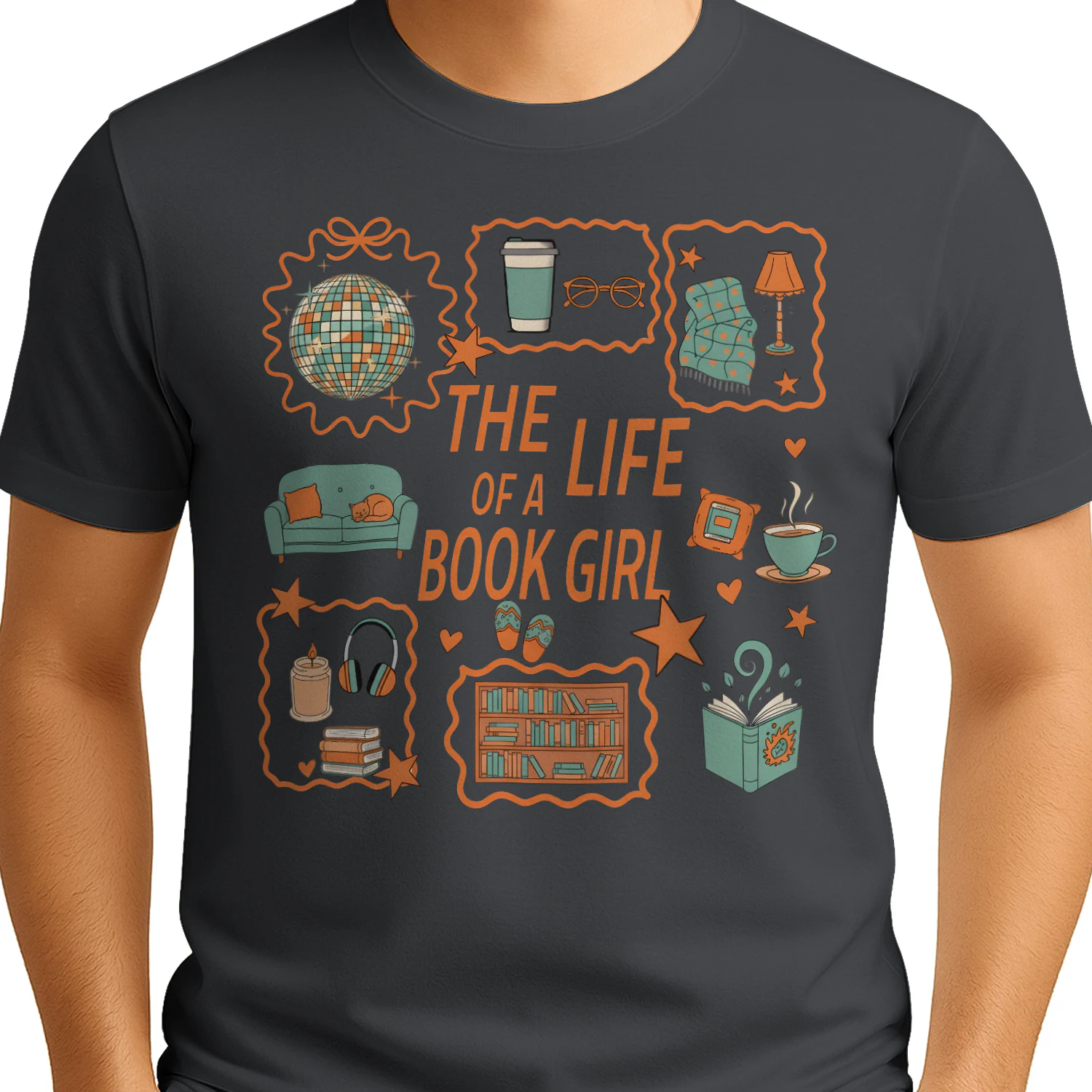 The Life Of A Book Girl Heavy Cotton Dark Colors T-shirt 1 Side, World Tour Book Club Gildan Tee, Readers Club Shirt, Book Lover Gifts