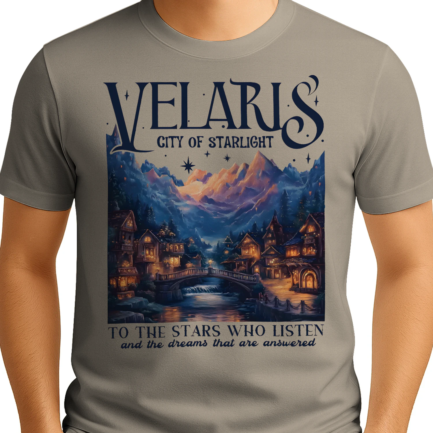 Velaris City Of Starlight Heavy Cotton Light Colors T-shirt 1 Side, Acotar Series Gildan Tee, Fantasy Romance Book Shirt, Book Lover Gifts