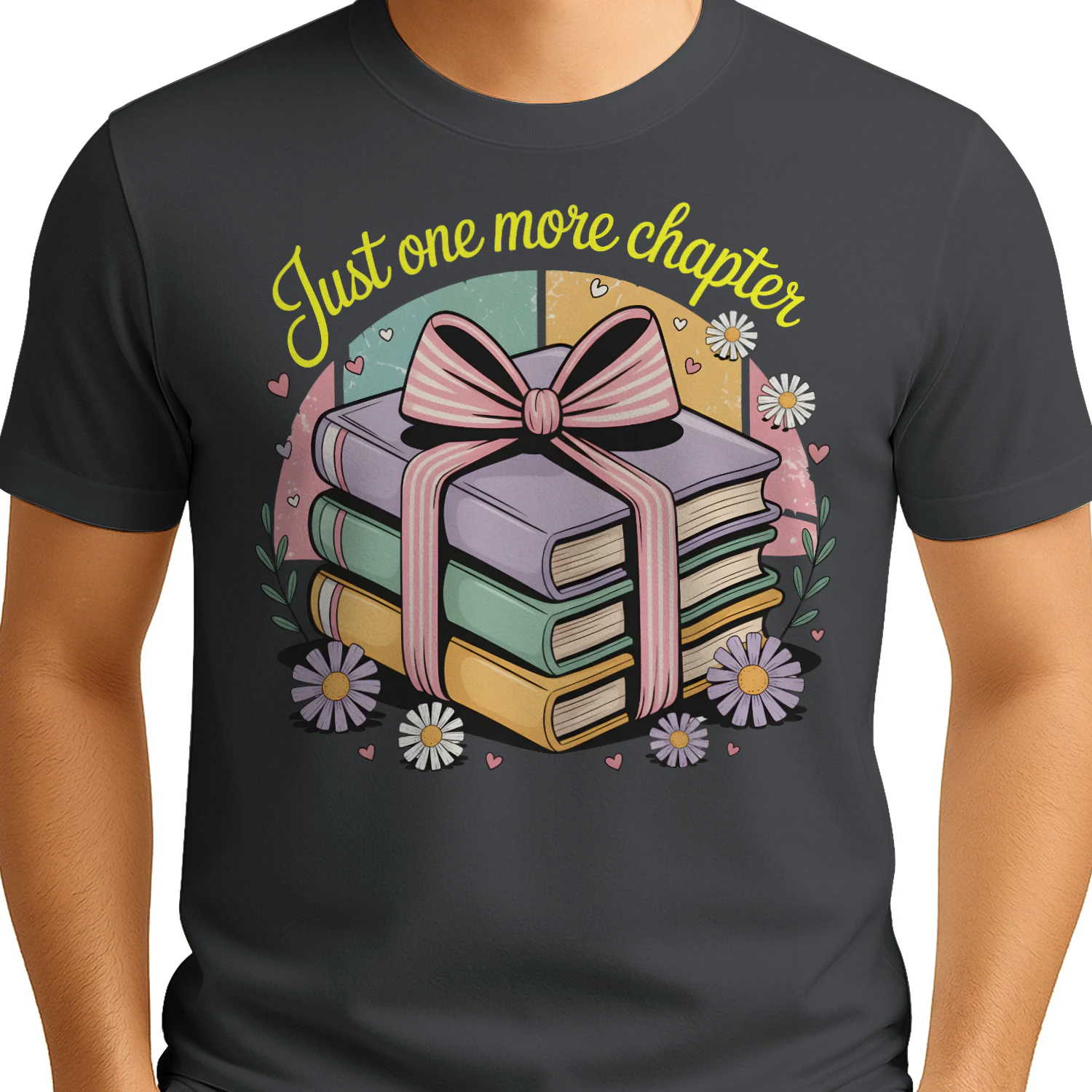 Just One More Chapter V2 Heavy Cotton Dark Colors T-shirt 1 Side, Book Club Gildan Tee, Readers Club Shirt, Book Lover Gifts