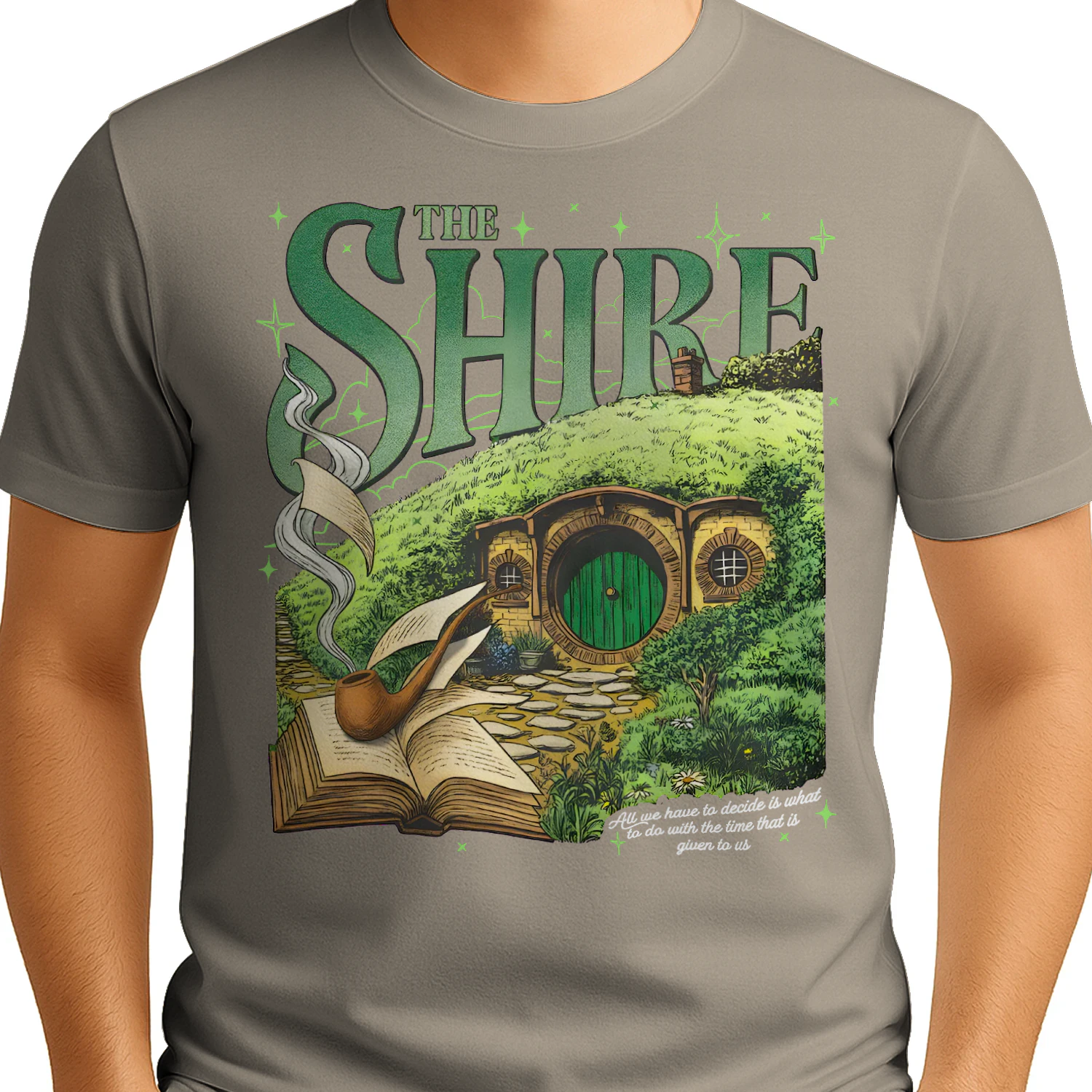The Shire Heavy Cotton T-shirt 1 Side, The Lord Of The Rings Gildan Tee, Epic Fantasy Book Shirt, Book Lover Gifts