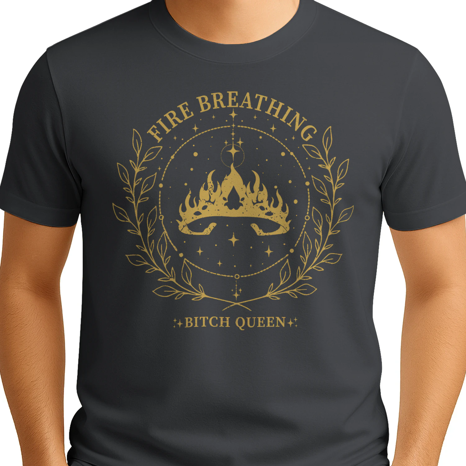 Fire Breathing Heavy Cotton Dark Colors T-shirt 2 Side, Throne of Glass Gildan Tee, Epic High Fantasy Book Shirt, Book Lover Gifts