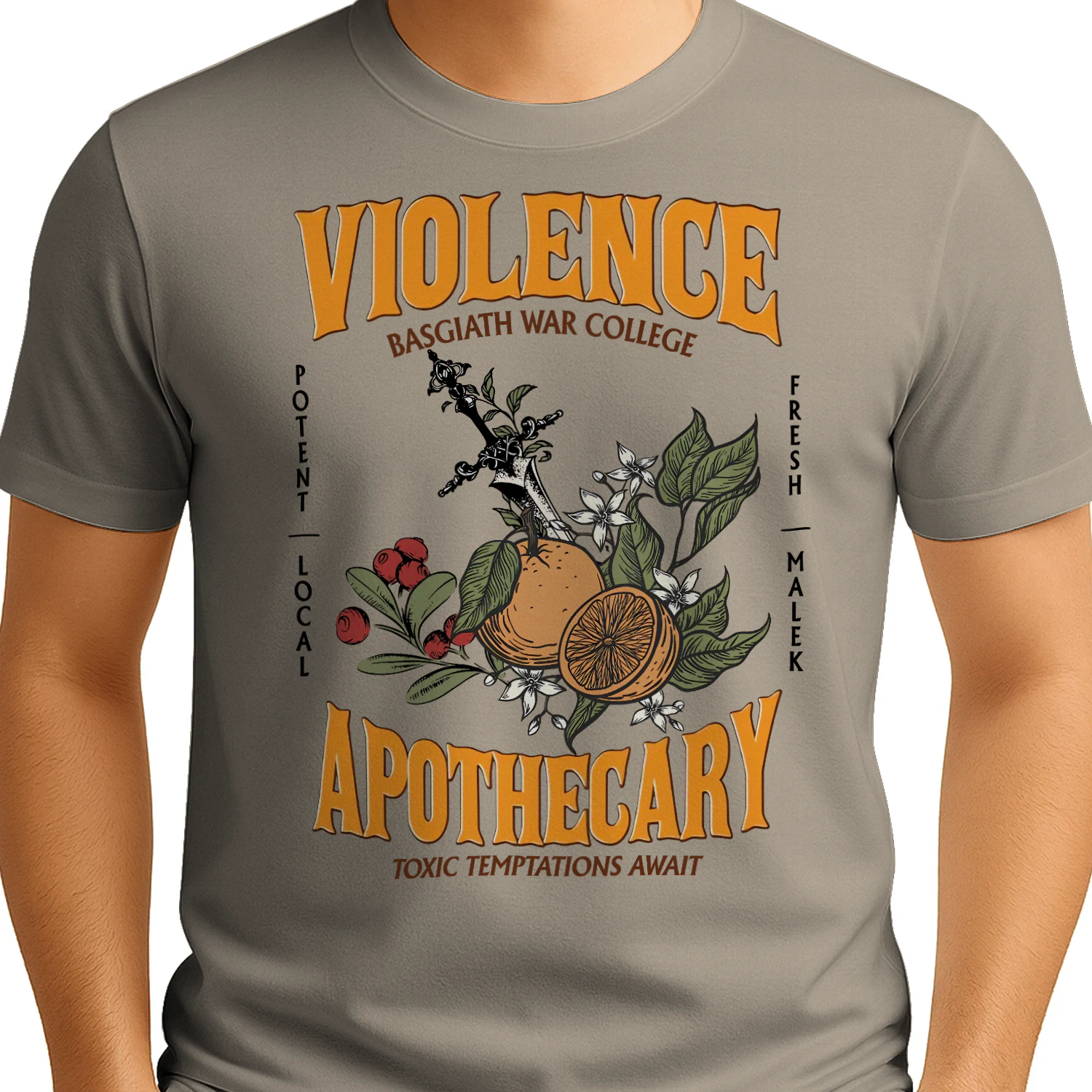 Violence Apothecary Heavy Cotton Light Colors T-shirt 1 Side, The Apothecary Diaries Gildan Tee, Historical Fiction Book Shirt, Book Gifts