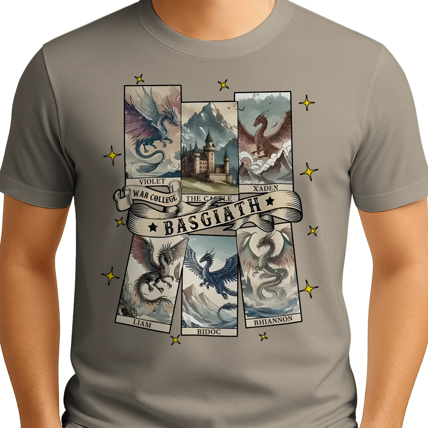 Basgiath War College Heavy Cotton T-shirt 1 Side, Fourth Wing Gildan Tee, Dark Romance Book Shirt, Book Lover Gifts