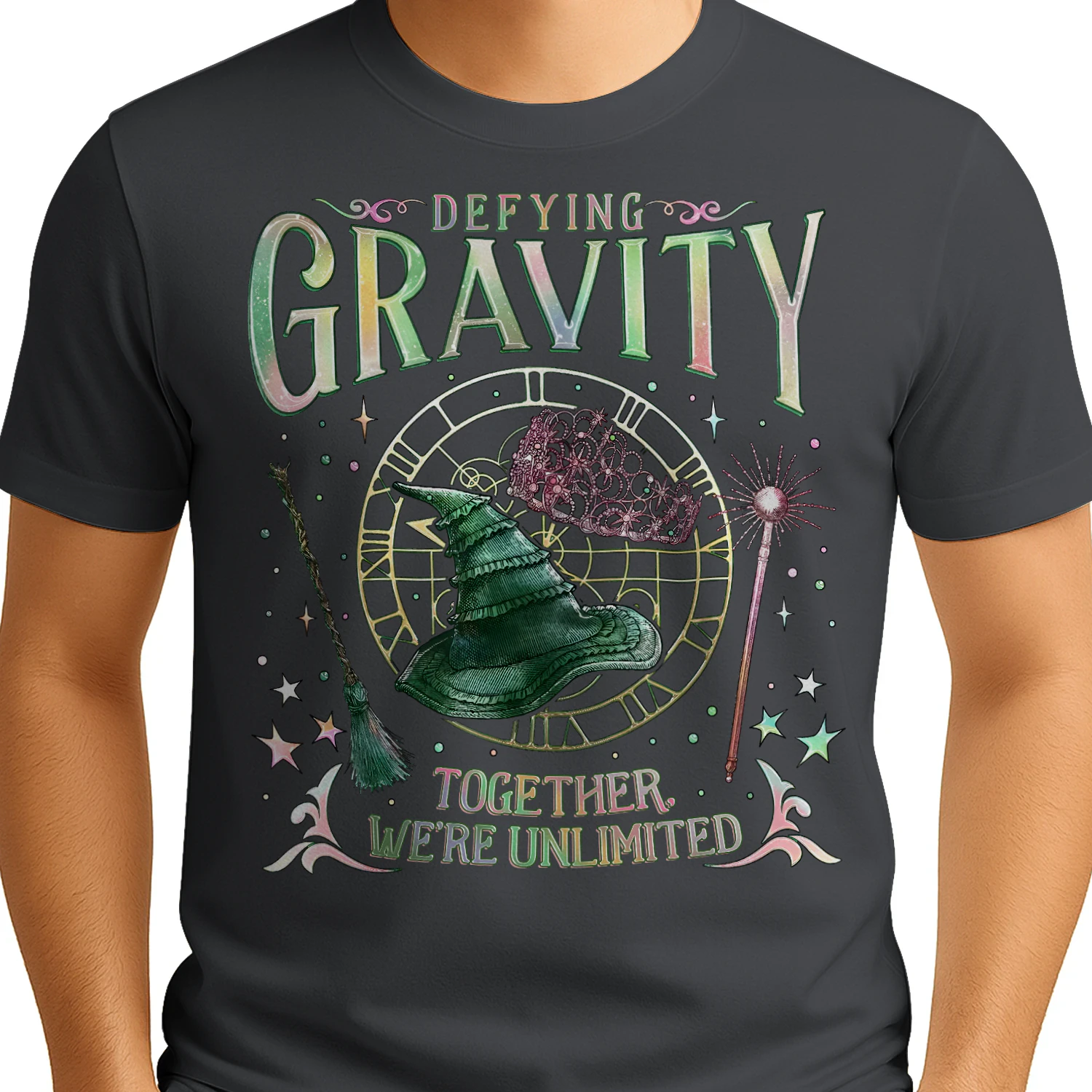 Wicked Witch of the West Heavy Cotton T-shirt 1 Side, Defying Gravity Tee, Political Fantasy Book Shirt, Book Lover Gifts