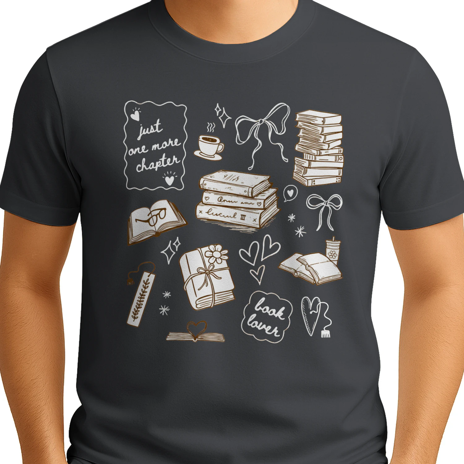 Just One More Chapter Heavy Cotton Dark Colors T-shirt 1 Side, Book Club Gildan Tee, Readers Club Shirt, Book Lover Gifts