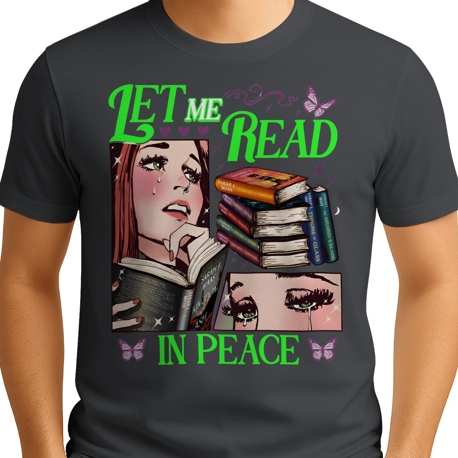 Let Me Read In Piece Heavy Cotton Dark Colors T-shirt 1 Side, Book Club Gildan Tee, Readers Club Shirt, Book Lover Gifts