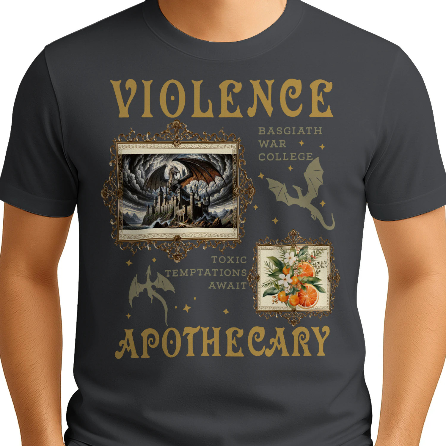 Violence Apothecary Heavy Cotton Dark Colors T-shirt 1 Side, The Apothecary Diaries Gildan Tee, Historical Fiction Book Shirt, Book Lover Gifts
