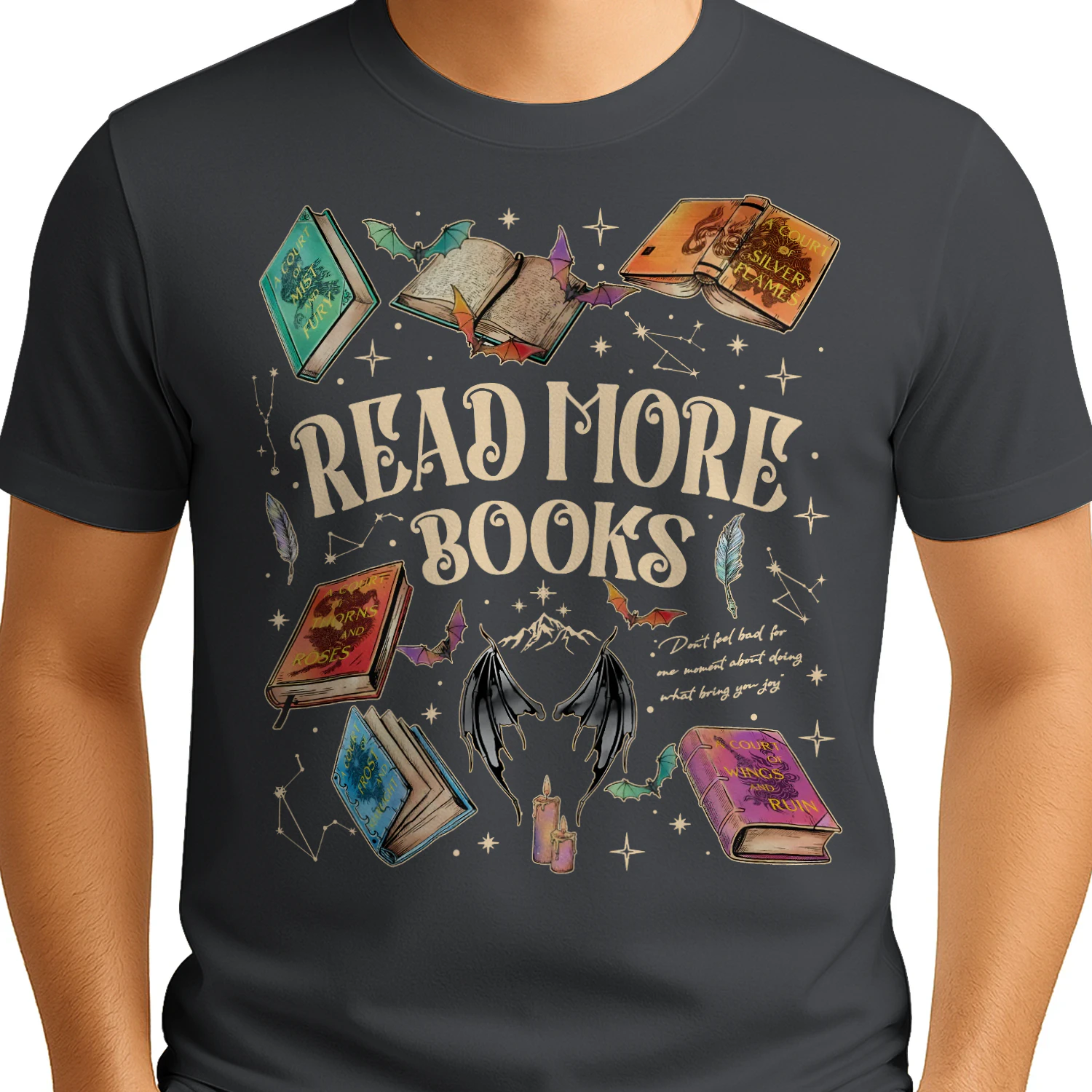 Read More Books Heavy Cotton Dark Colors T-shirt 2 Side, Acotar Gildan Tee, Romantasy Book Shirt, Book Lover Gifts
